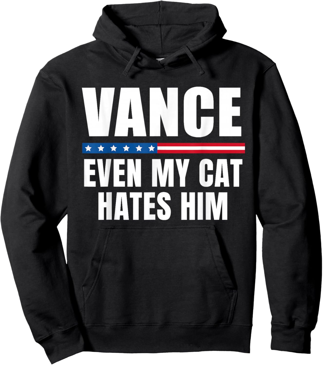 Even My Cat Hates JD Vance Anti Vance Hoodie - Hoodie | Black