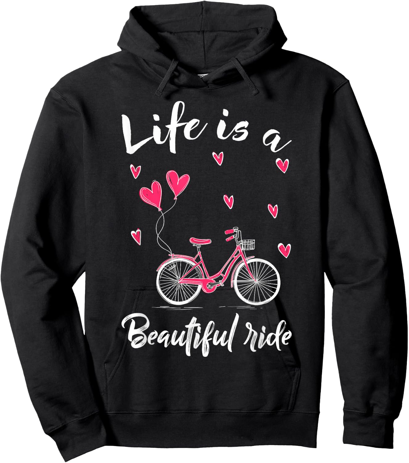 Cycling Life Is A Beautiful Ride Bicycle Hoodie - Hoodie | Black