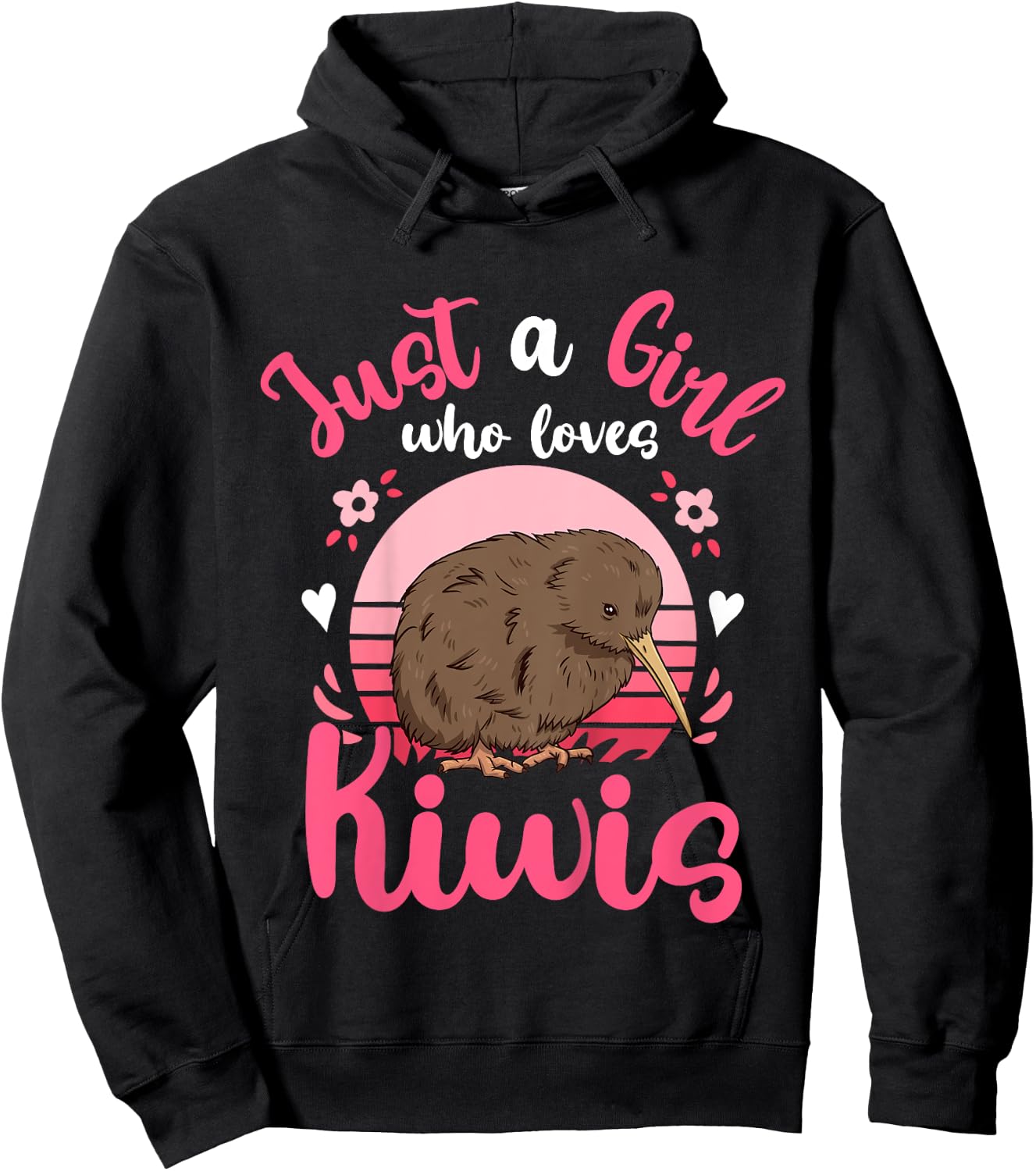 Kiwi Birds Just a Girl Who Loves Kiwis Hoodie - Hoodie | Black