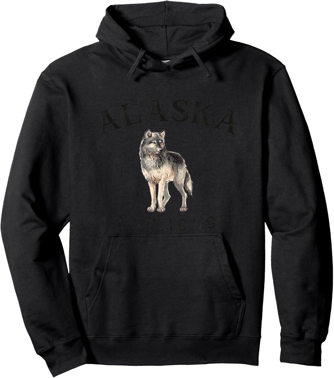 Alaska Shirt Women | Cool Alaska Wolf Hoodie - Hoodie | Black