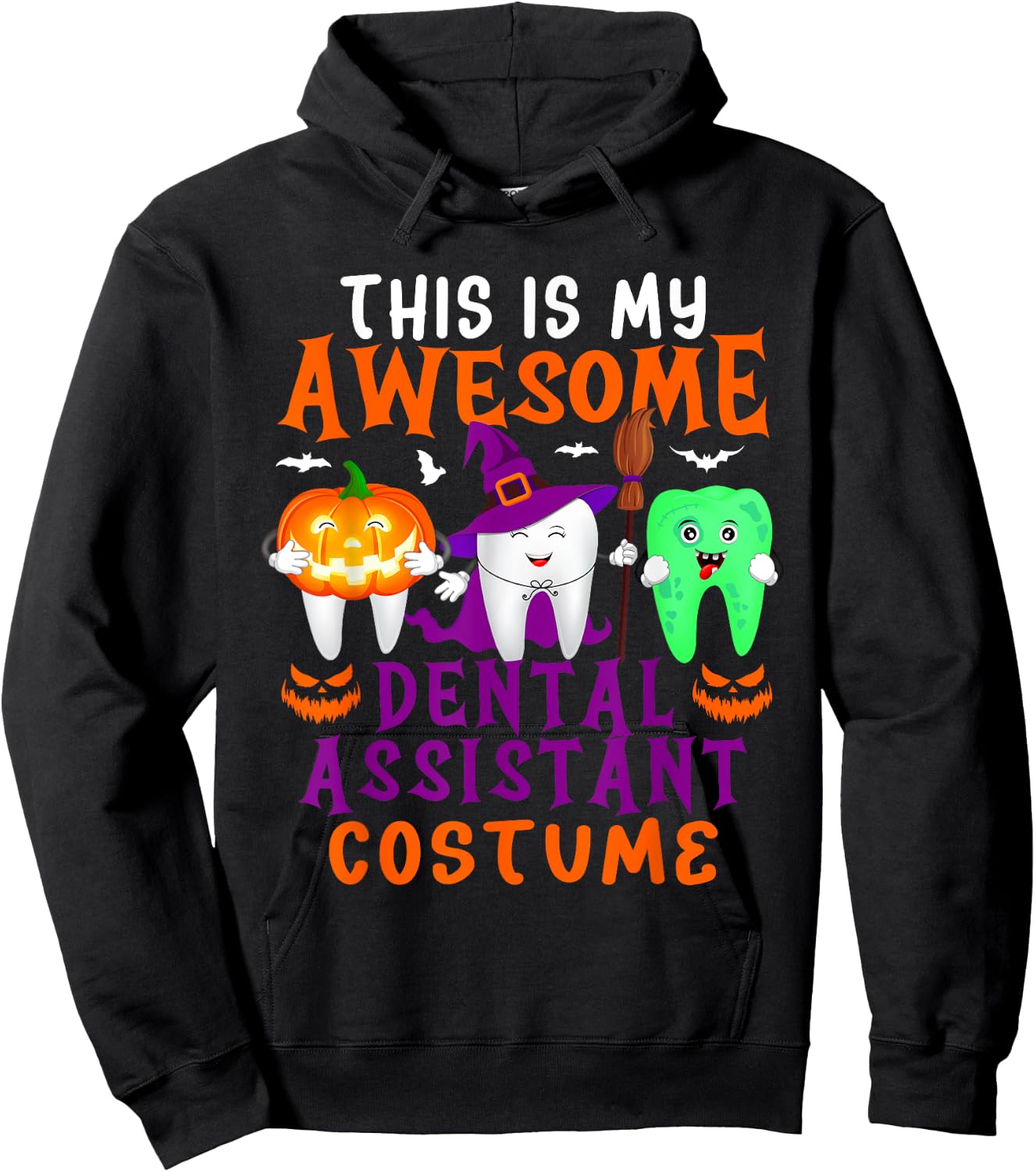 My Awesome Dental Assistant Costume Halloween Horror Tools Hoodie - Hoodie | Black