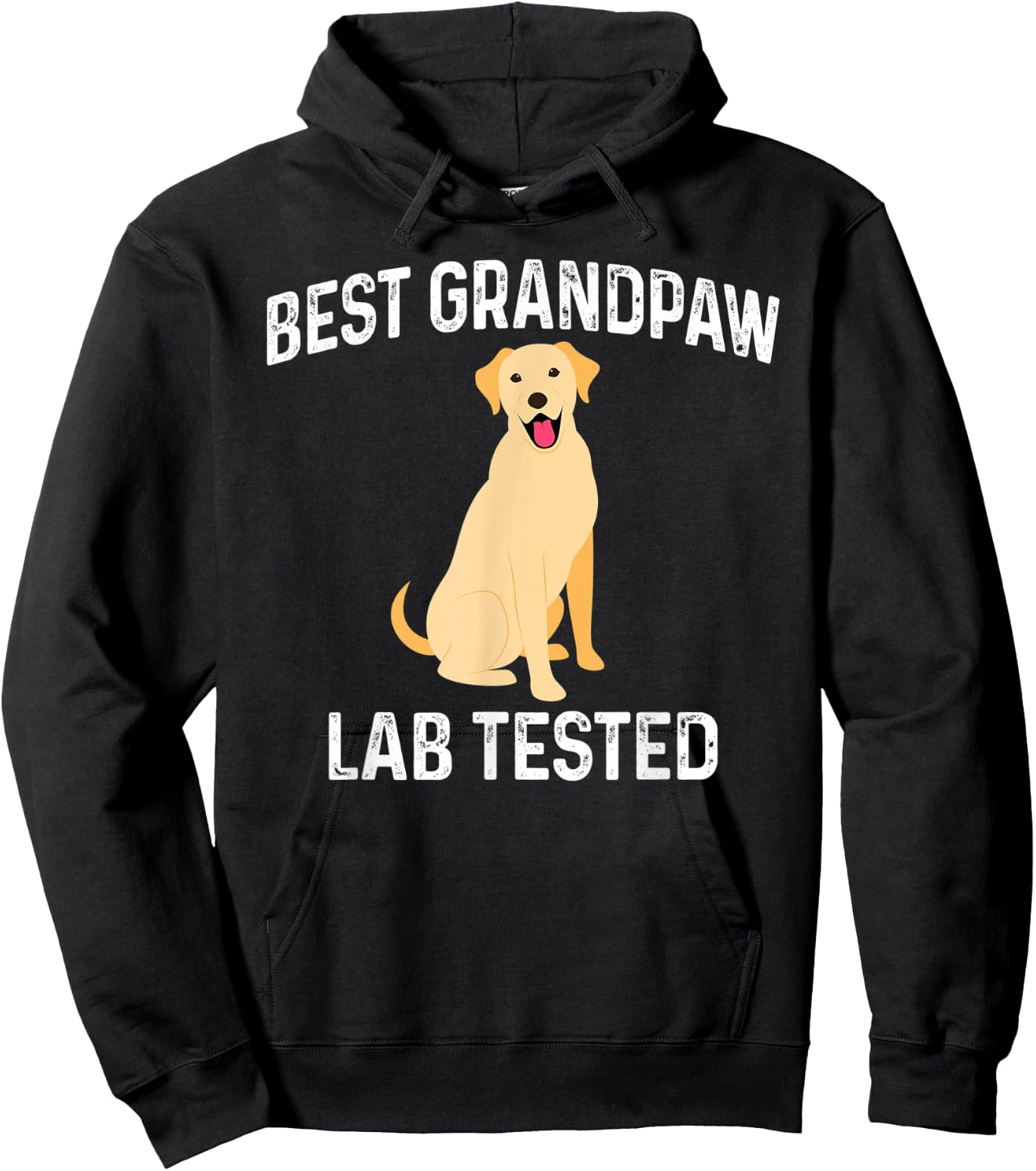 Funny Best Grandpaw Lab Tested Labrador Retriever Joke Dog Men Hoodie - Hoodie | Black