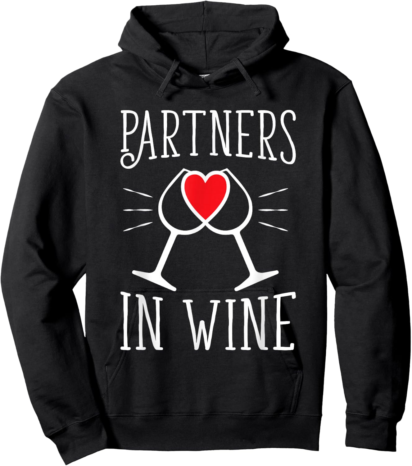 Partners In Wine Drinking Alcohol Hoodie - Hoodie | Black