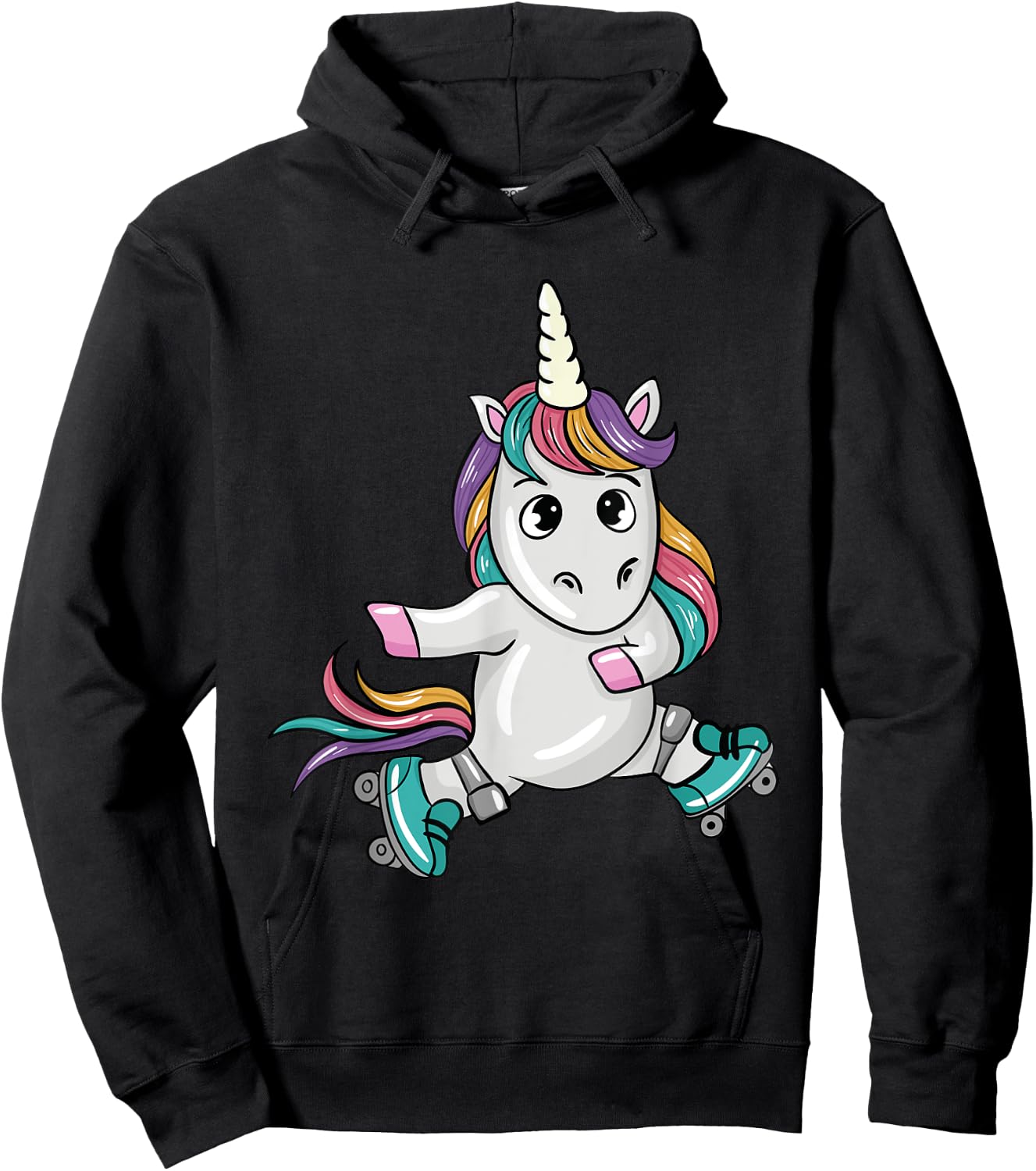 Unicorn Roller Skates Lover Gifts Roller Skating Lover Gift Hoodie - Hoodie | Black