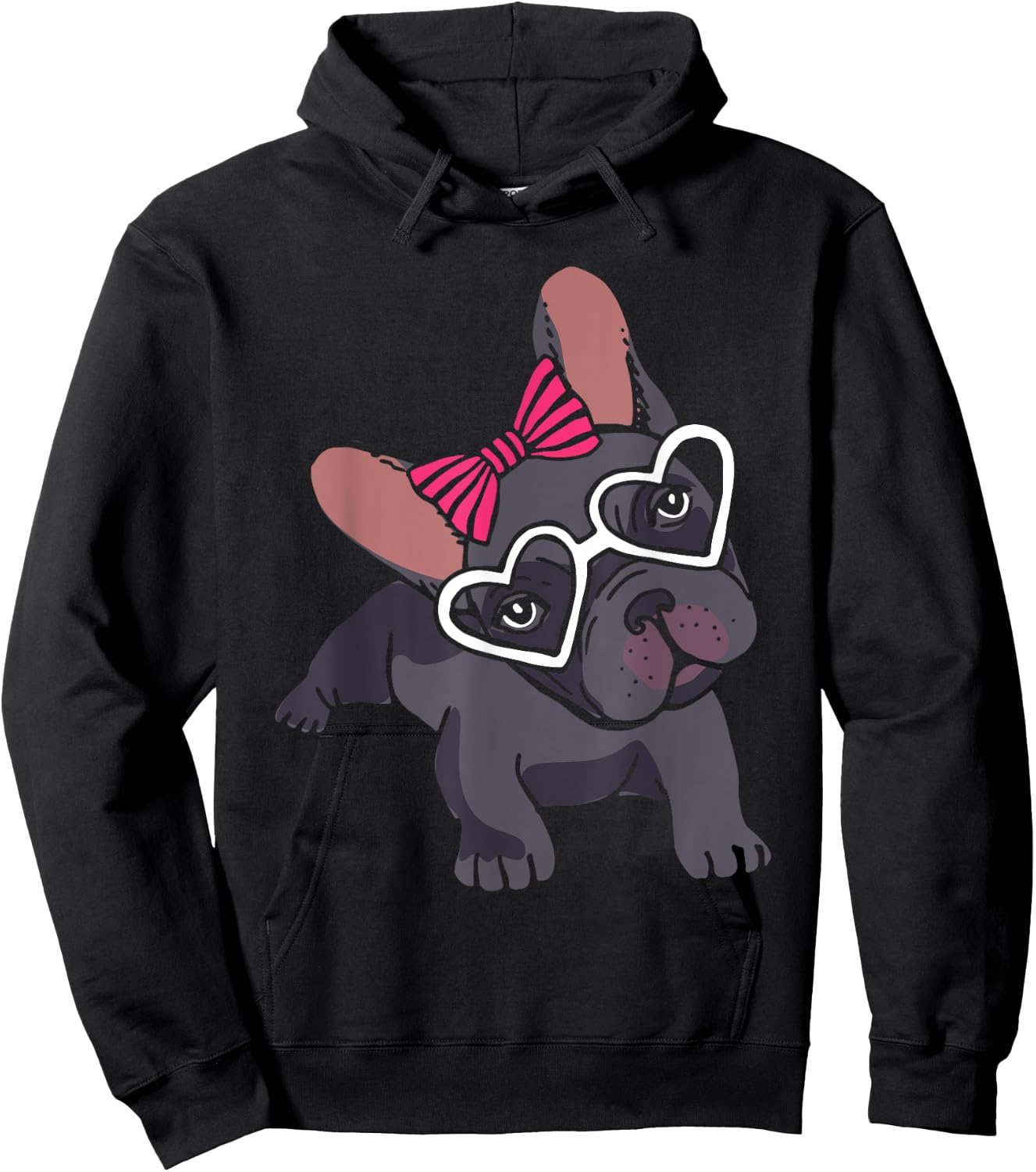 Cute Frenchie Girls Women Gift Pet Animal French Bulldog Hoodie - Hoodie | Black