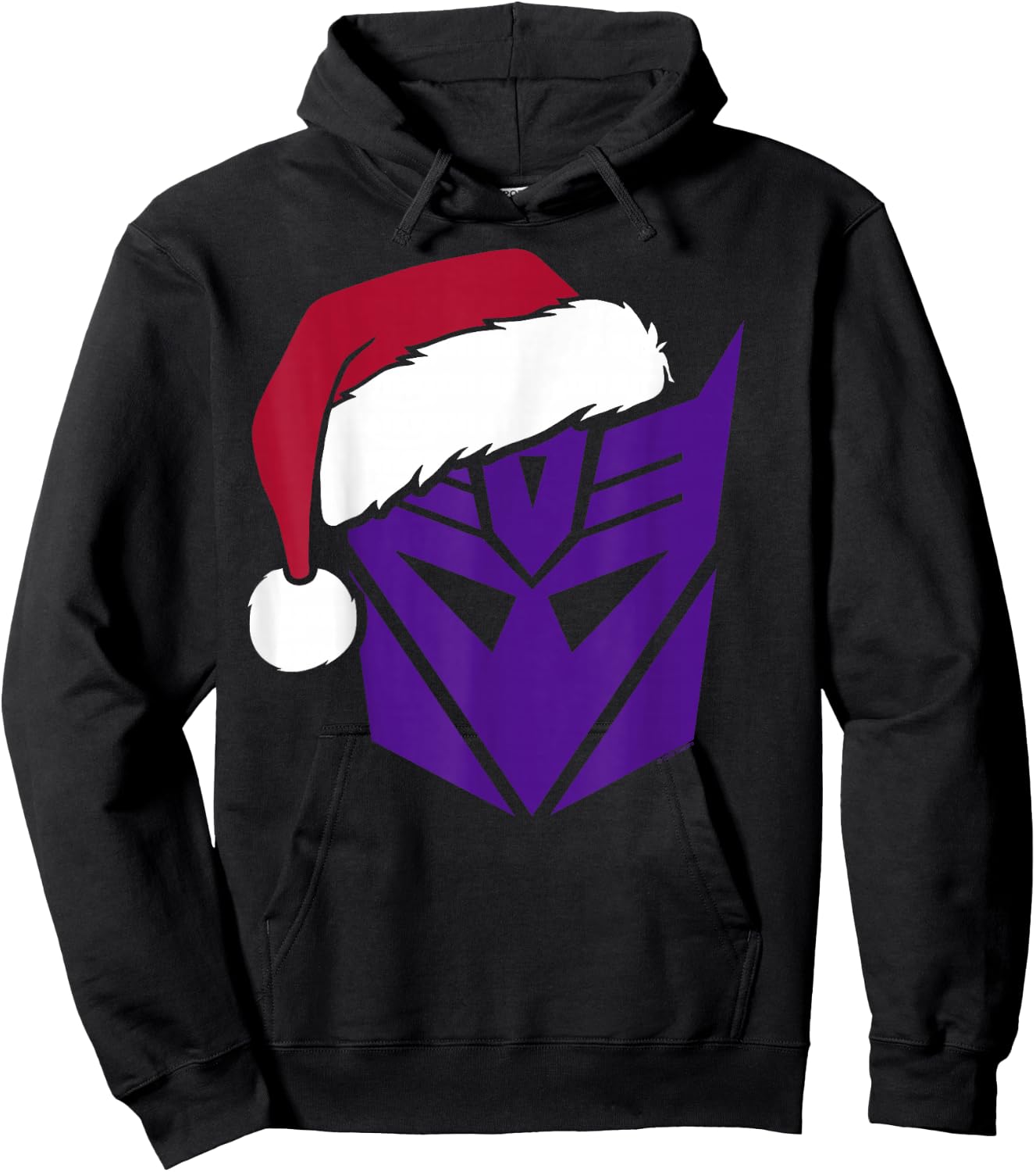 Transformers Christmas Decepticons Santa Hat Logo Hoodie - Hoodie | Black