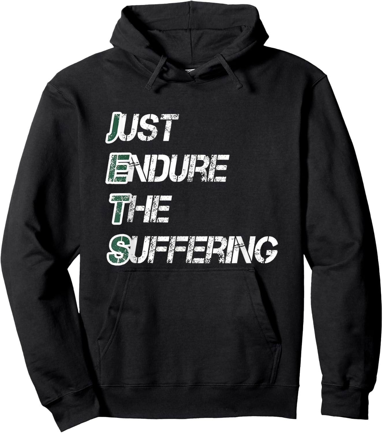 Just Endure the Suffering New York Football Team Distressed Hoodie - Hoodie | Black