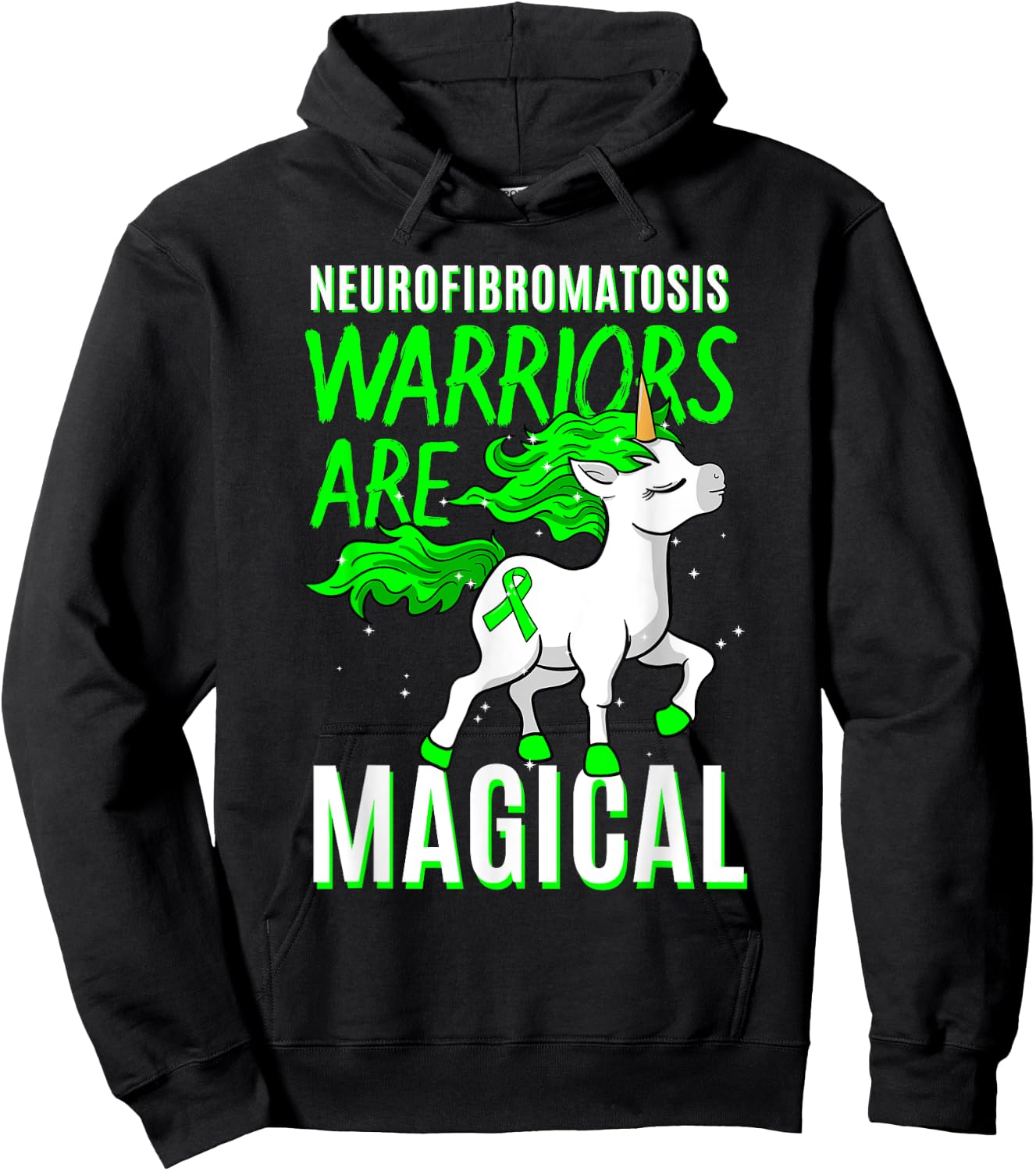 Neurofibromatosis Awareness NF Unicorn Schwannomatosis Gift Hoodie - Hoodie | Black