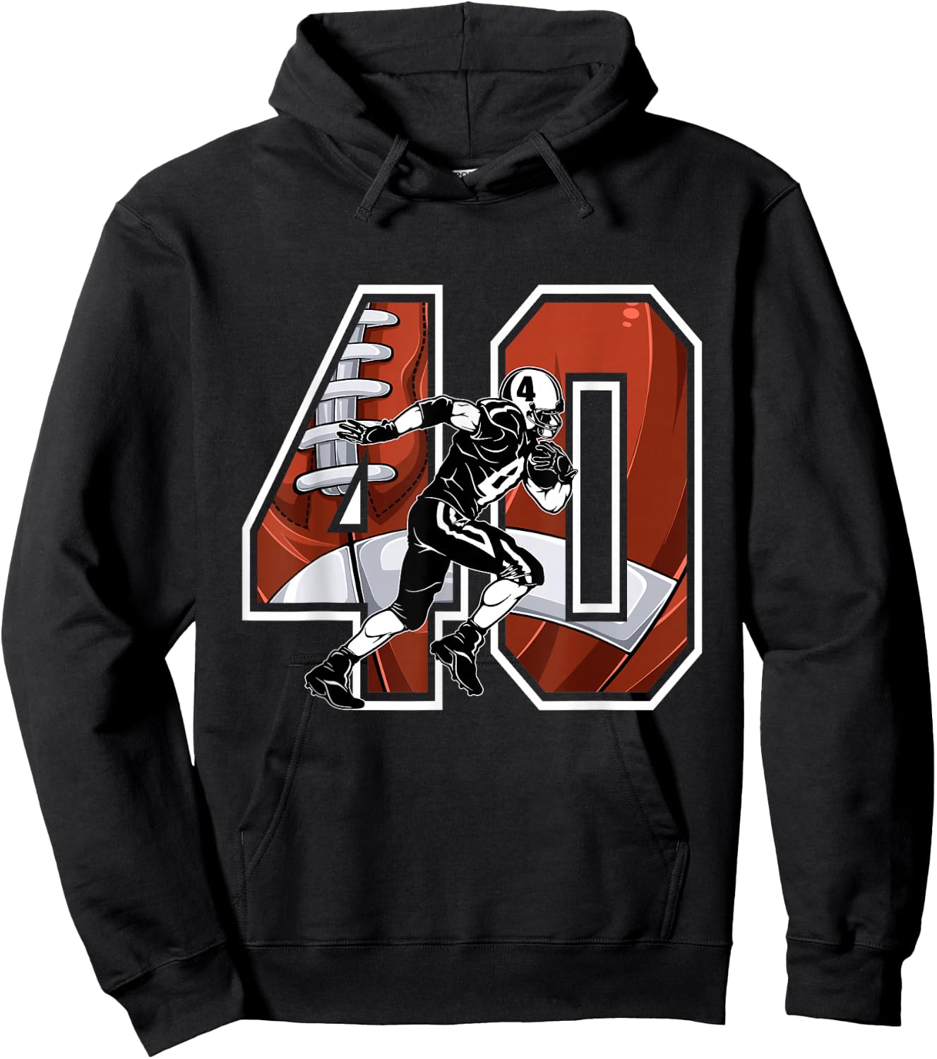 I'm 40 Years Old Football Player 40th Birthday Party Boys Hoodie - Hoodie | Black
