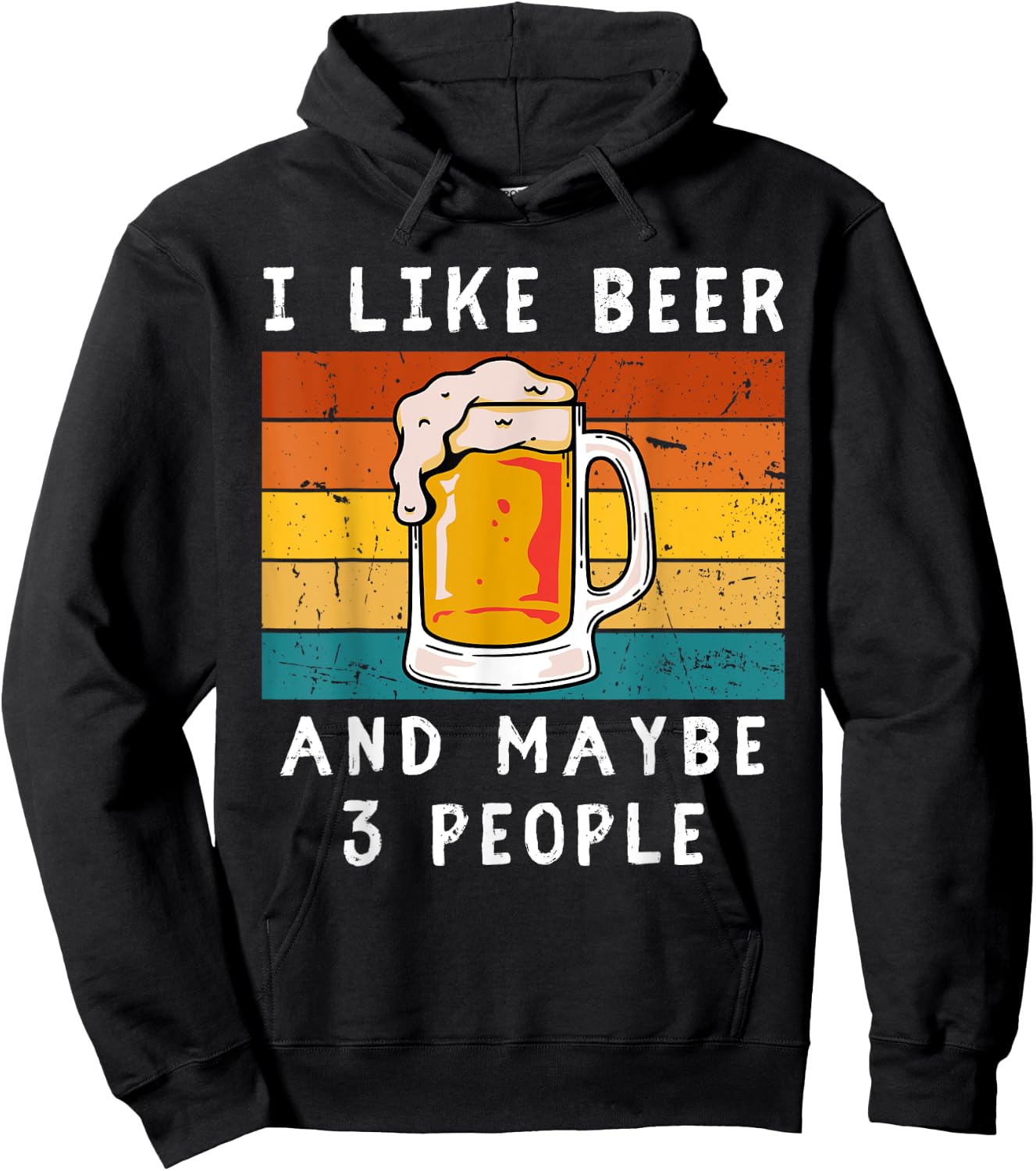 I Like Beer And Maybe 3 People Beer Lovers Hoodie - Hoodie | Black