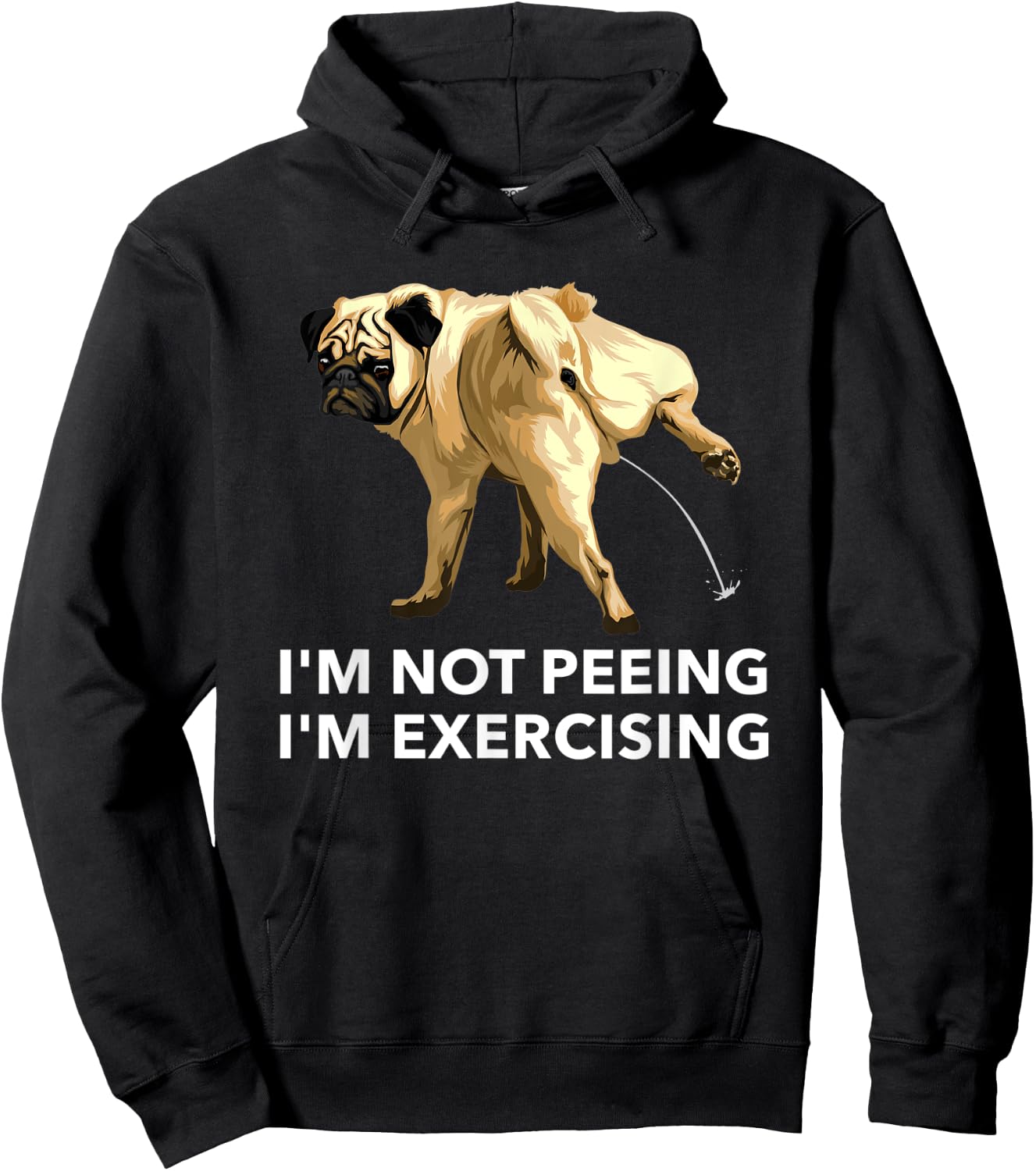 Peeing dog exercise i'm not peeing, I'm exercising Gym Women Kids Hoodie - Hoodie | Black