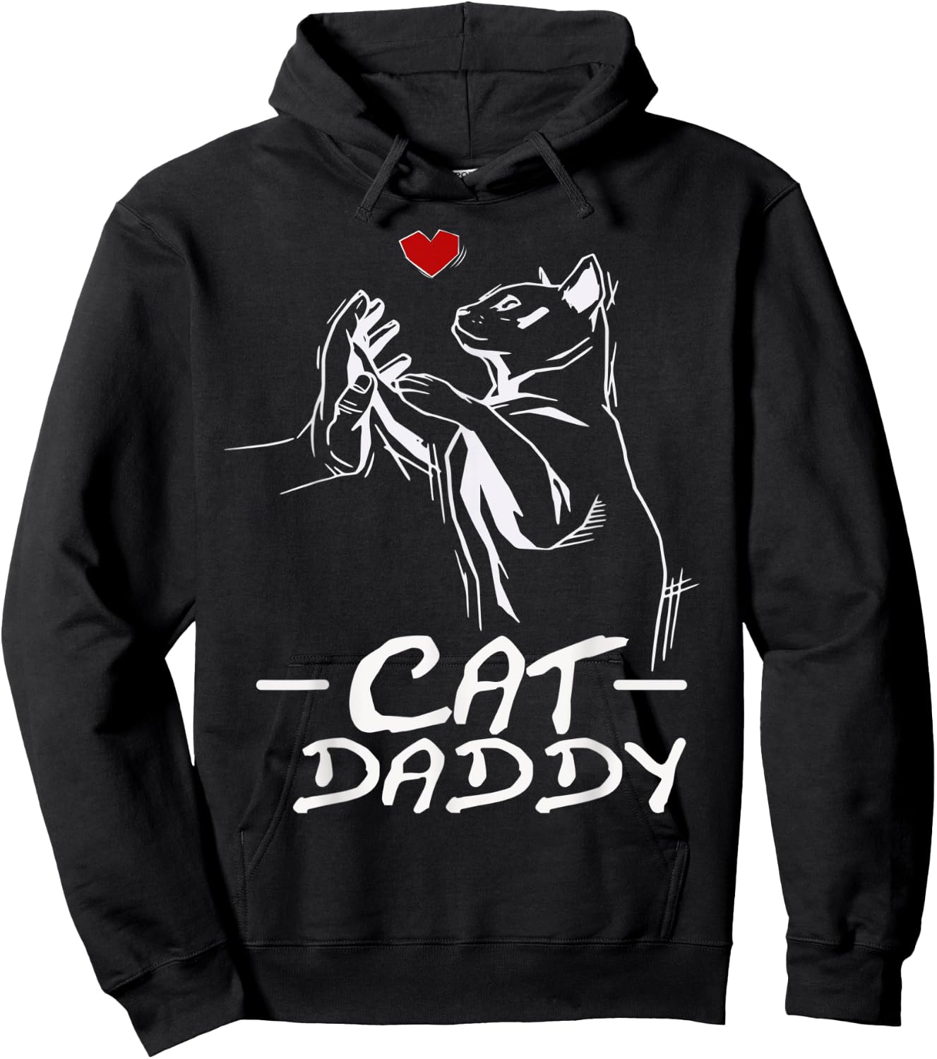 Best Cat Dad Ever Daddy Funny Cat Daddy Father Day Gift Hoodie - Hoodie | Black