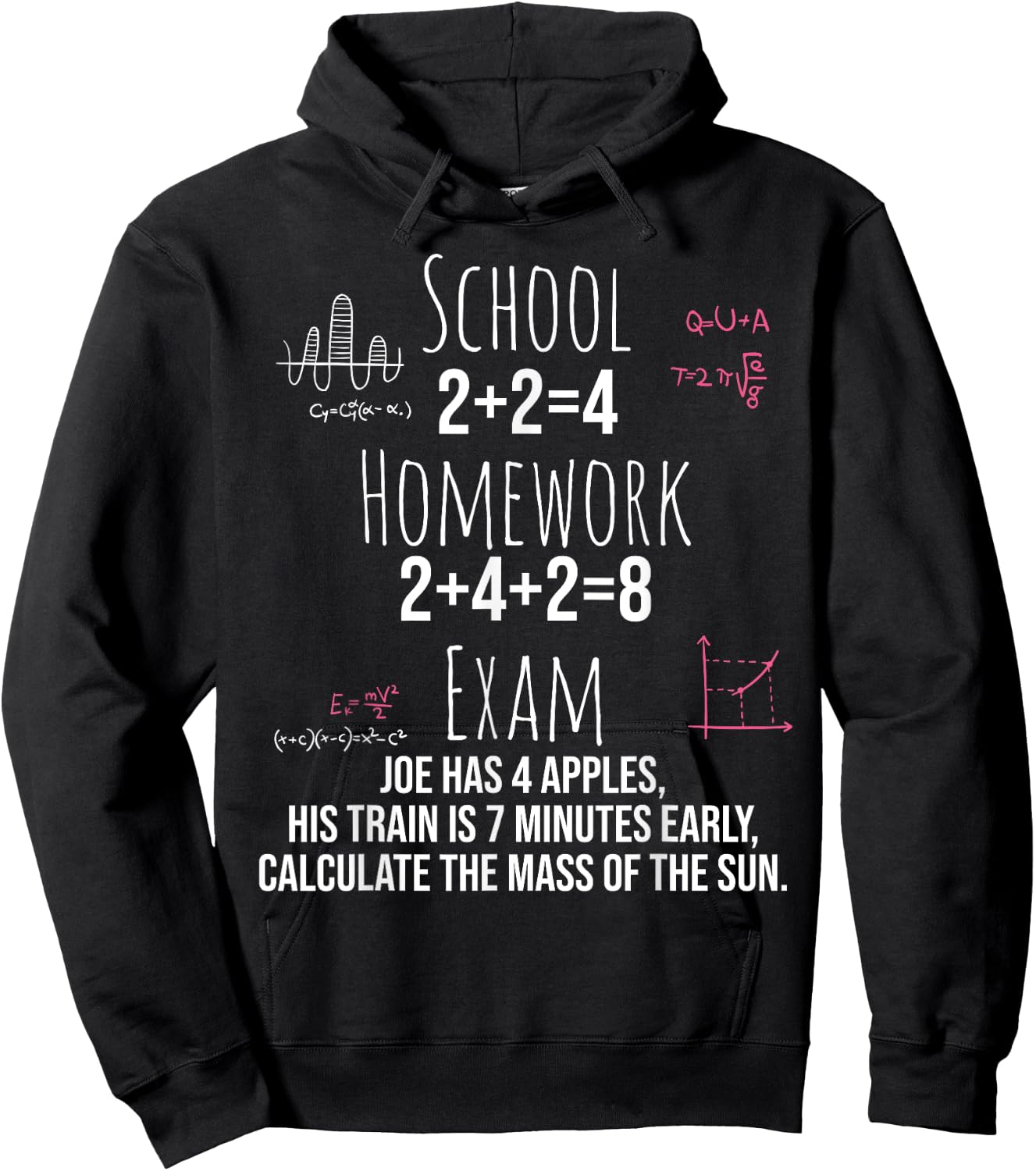 Funny Math Gift Teen Girls Tween Women Teacher College Small Hoodie - Hoodie | Black