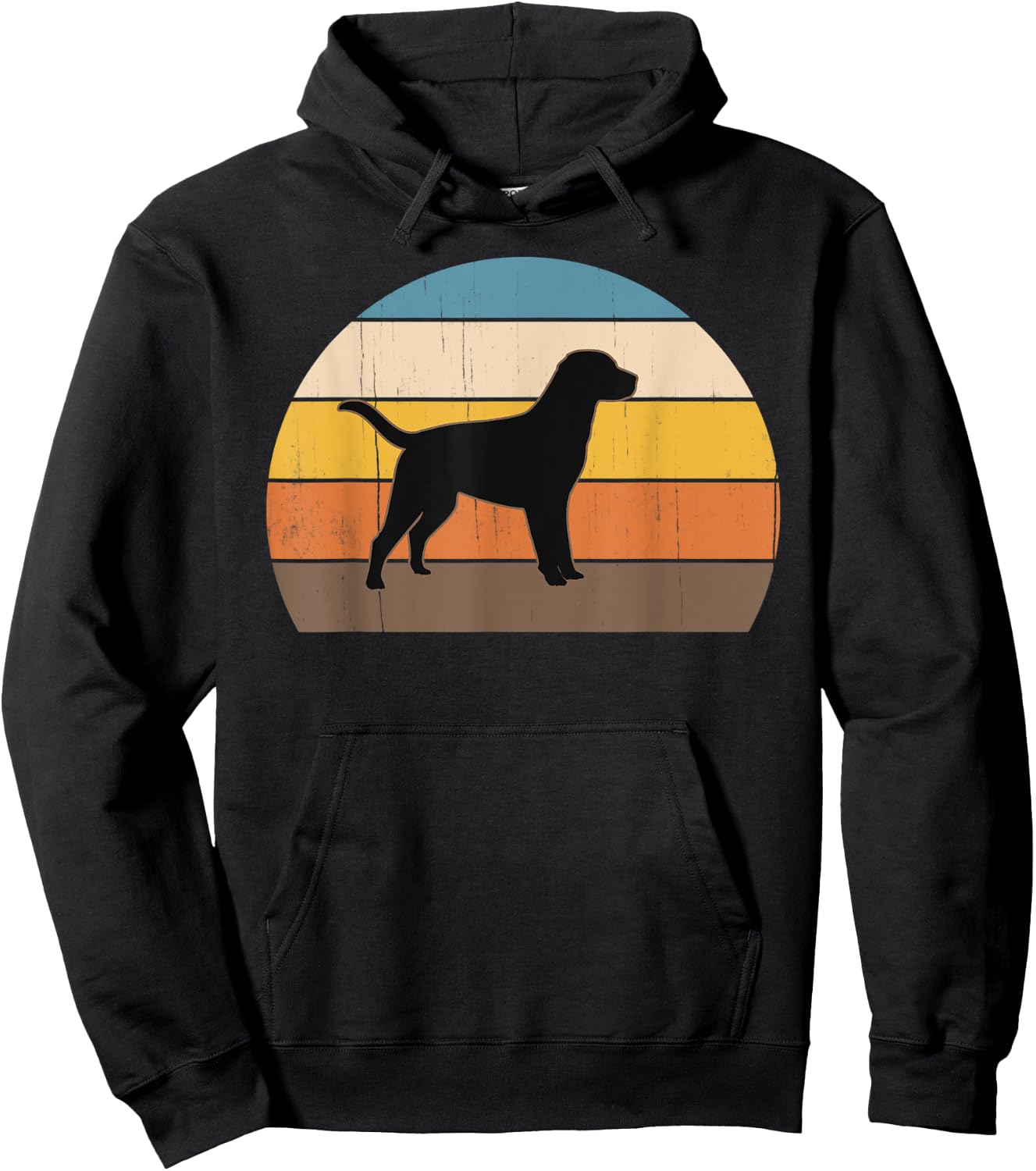Cool Retro Sunset Labradors Great Labrador Owner / Lover Hoodie - Hoodie | Black
