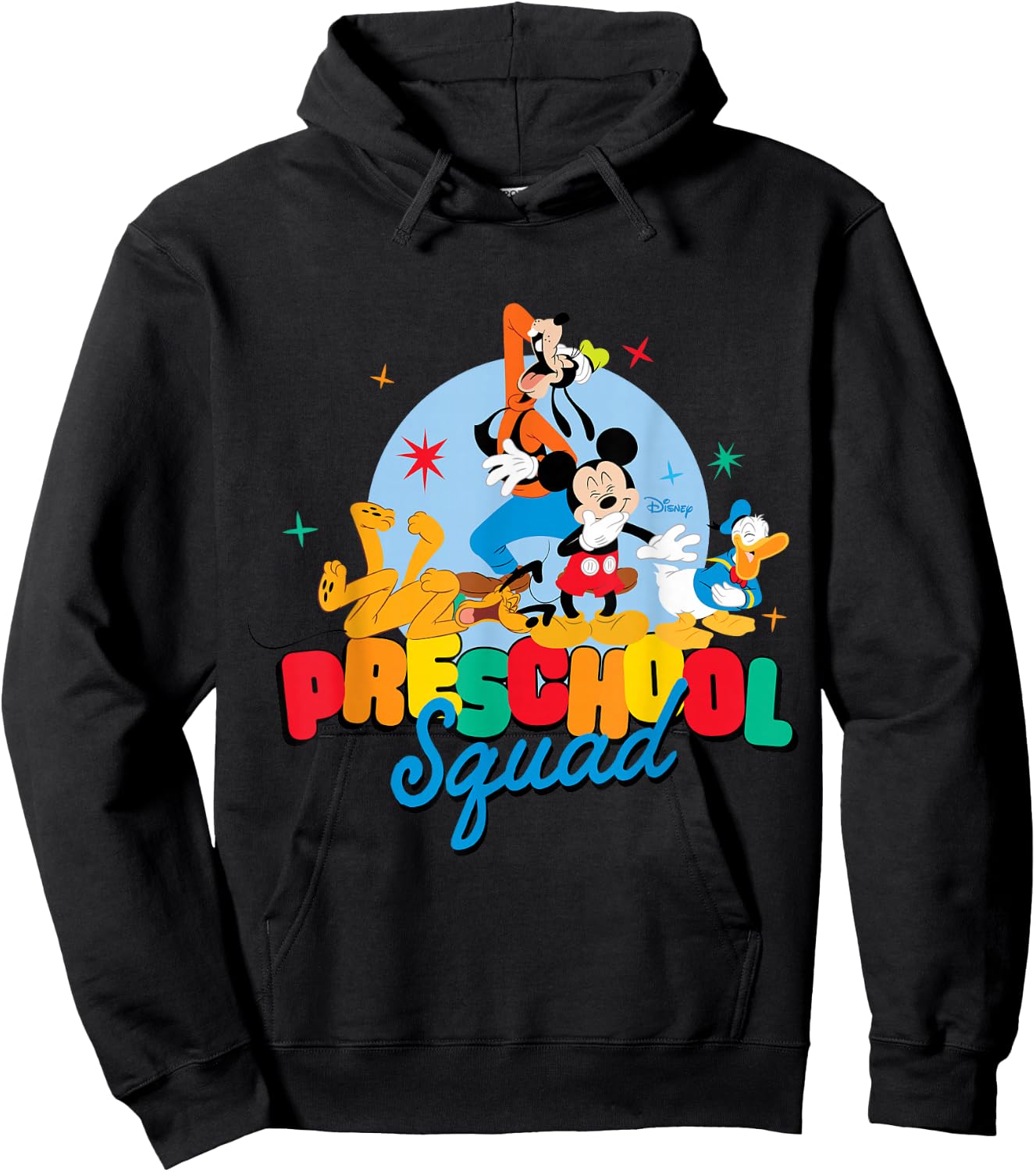 Mickey & Friends - Preschool Squad Mickey Goofy Donald Pluto Hoodie - Hoodie | Black