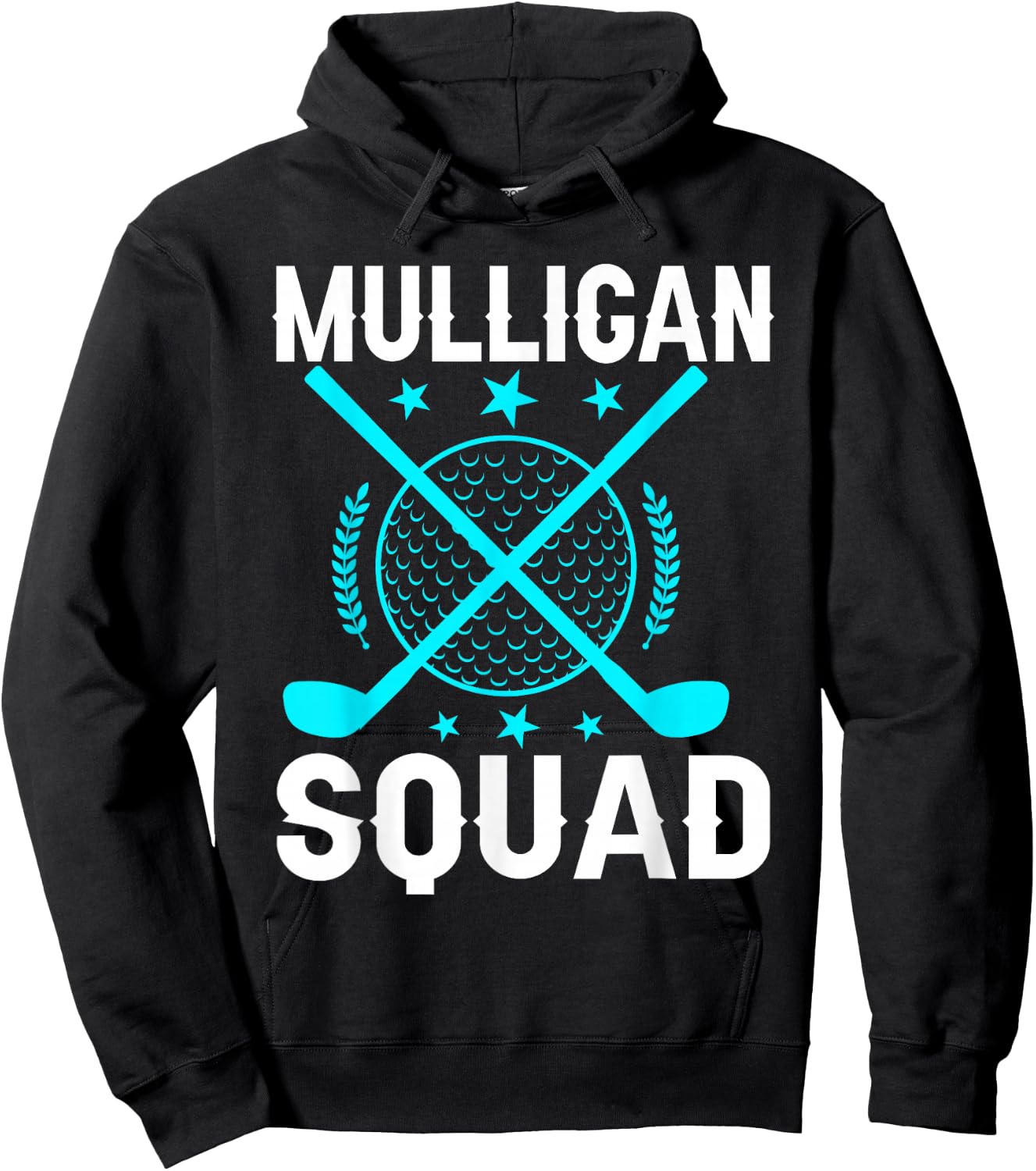 Mulligan Squad Golf Team Golfer Golfing Stocking Stuffer Hoodie - Hoodie | Black