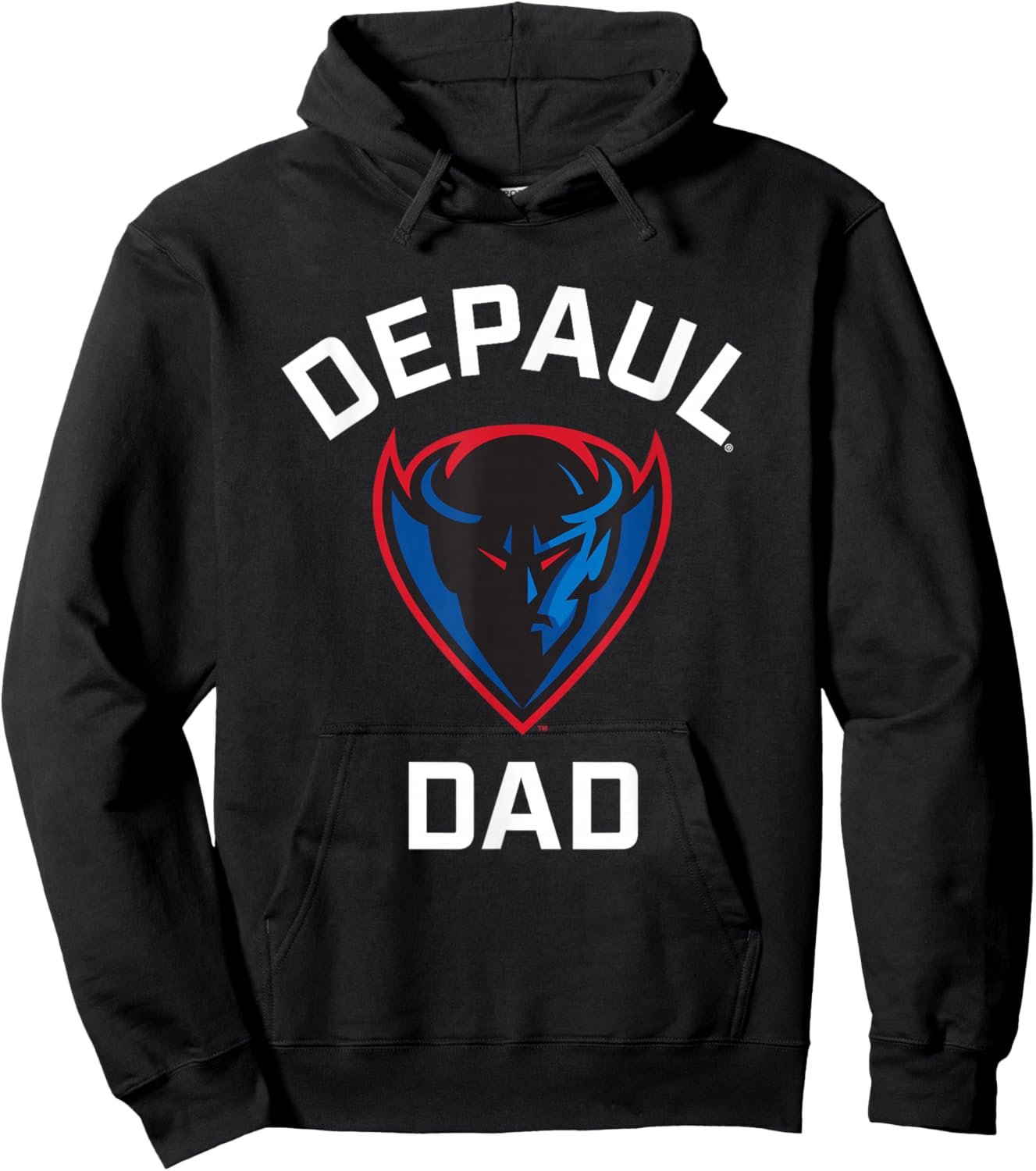 DePaul University Blue Demons Arched Dad Hoodie - Hoodie | Black