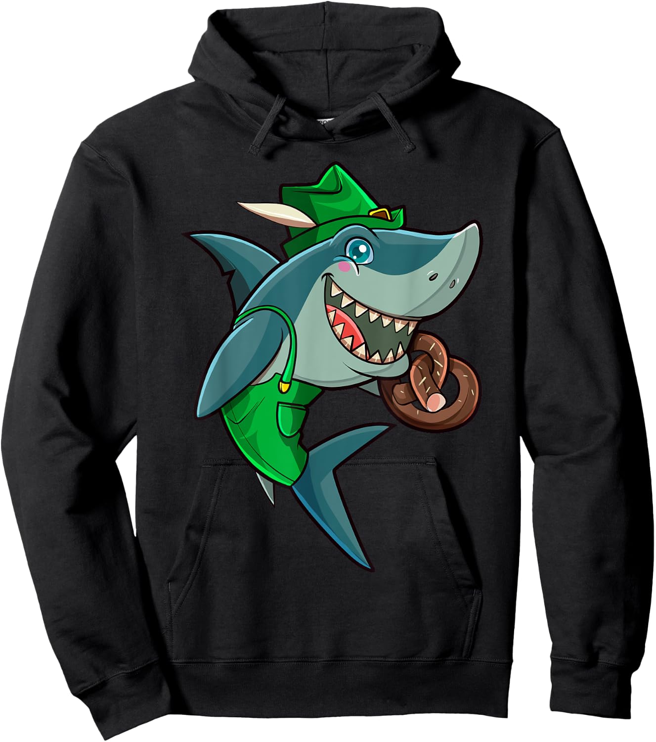 Oktoberfest German Funny Octoberfest Shark Men Boys Kids Hoodie - Hoodie | Black