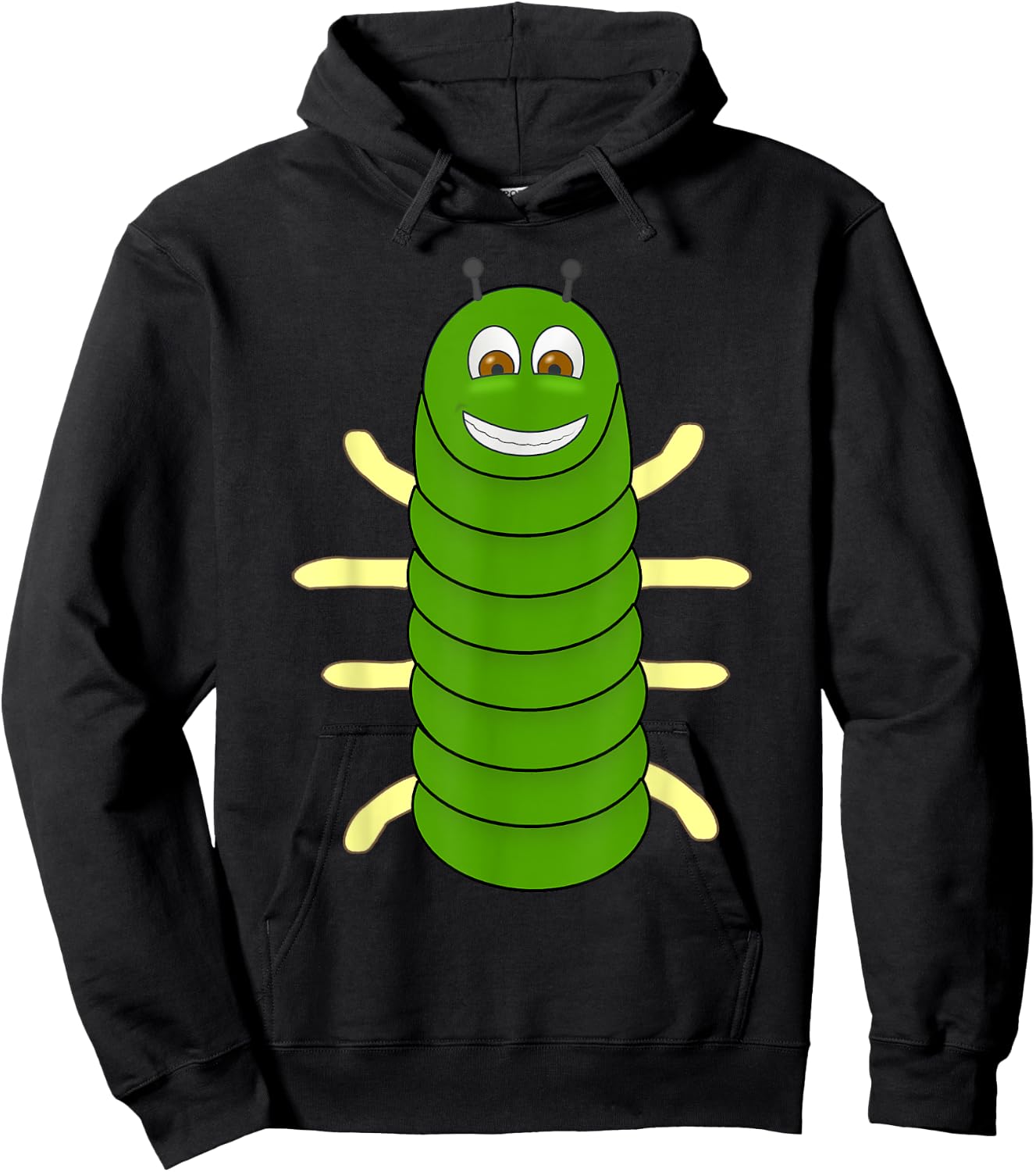 Green Caterpillar Character Cute Animal Halloween Costume Hoodie - Hoodie | Black