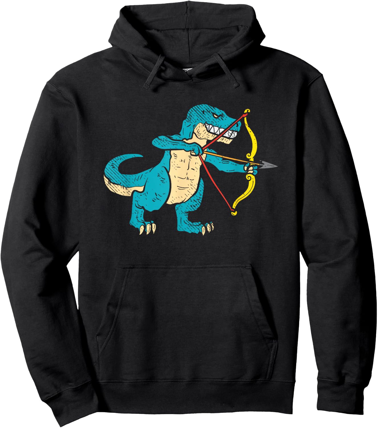 Archery Dinosaur Bow Hunter Arrows Sports Archer Boys T-Rex Hoodie - Hoodie | Black