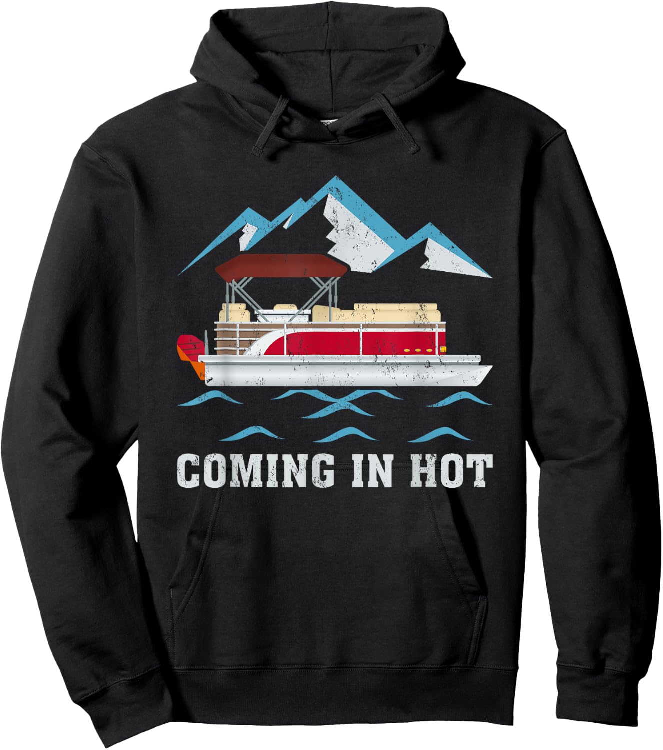 Summer Vacation Pontoon Coming In Hot Women Hoodie - Hoodie | Black