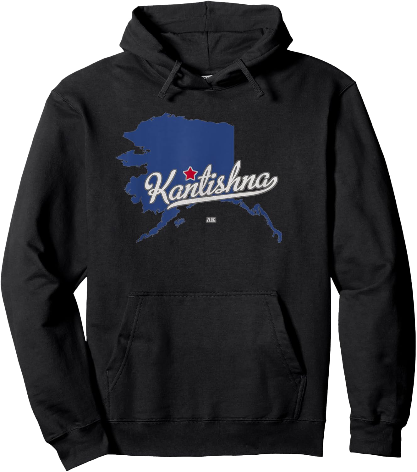 Kantishna Alaska AK Map Hoodie - Hoodie | Black