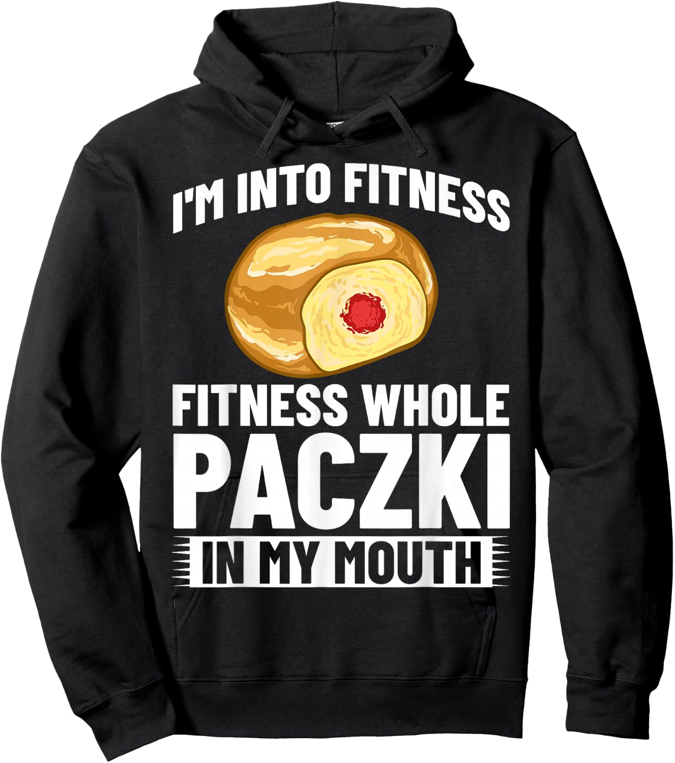 Paczki Polish Donut Poland Dessert Hoodie - Hoodie | Black