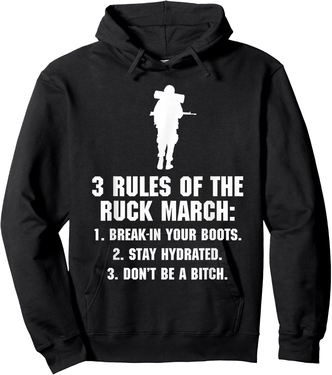 3 Rules of the Ruck March Hoodie - Hoodie | Black