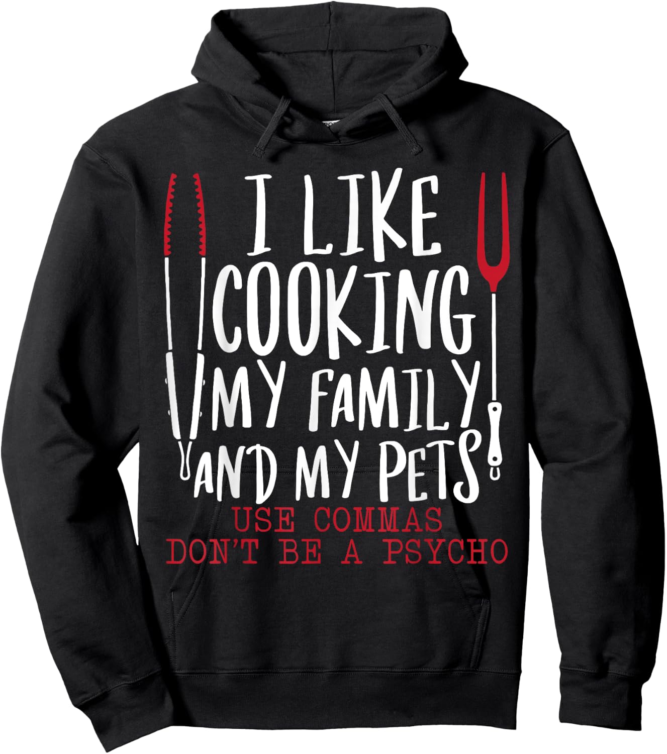 Use Commas Don't Be A Psycho Grammar Police English Teacher Women Hoodie - Hoodie | Black