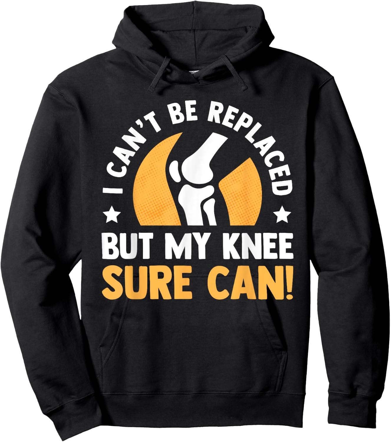 Funny Knee Replacement Bionic Surgery ACL Get Well Soon Gift Hoodie - Hoodie | Black