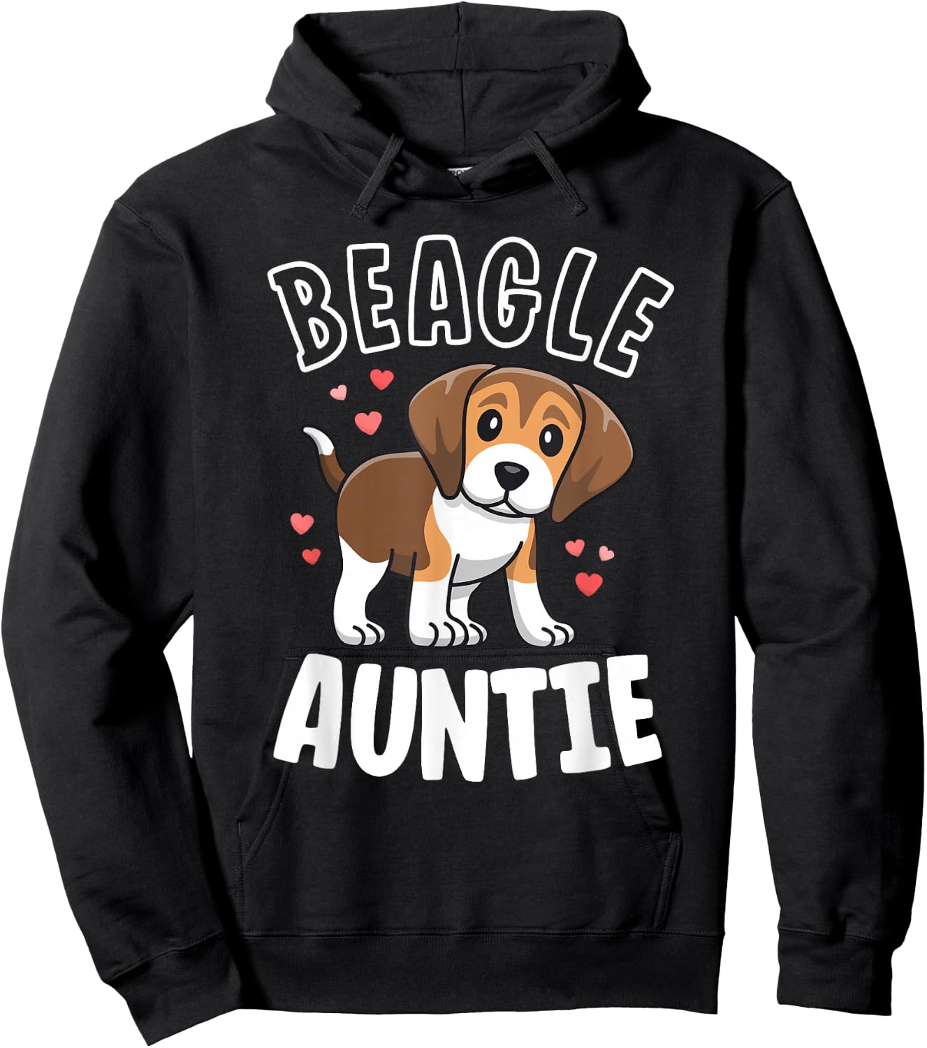 Beagle Aunt Gift Dog Love My Beagle Auntie Shirt Women Hoodie - Hoodie | Black