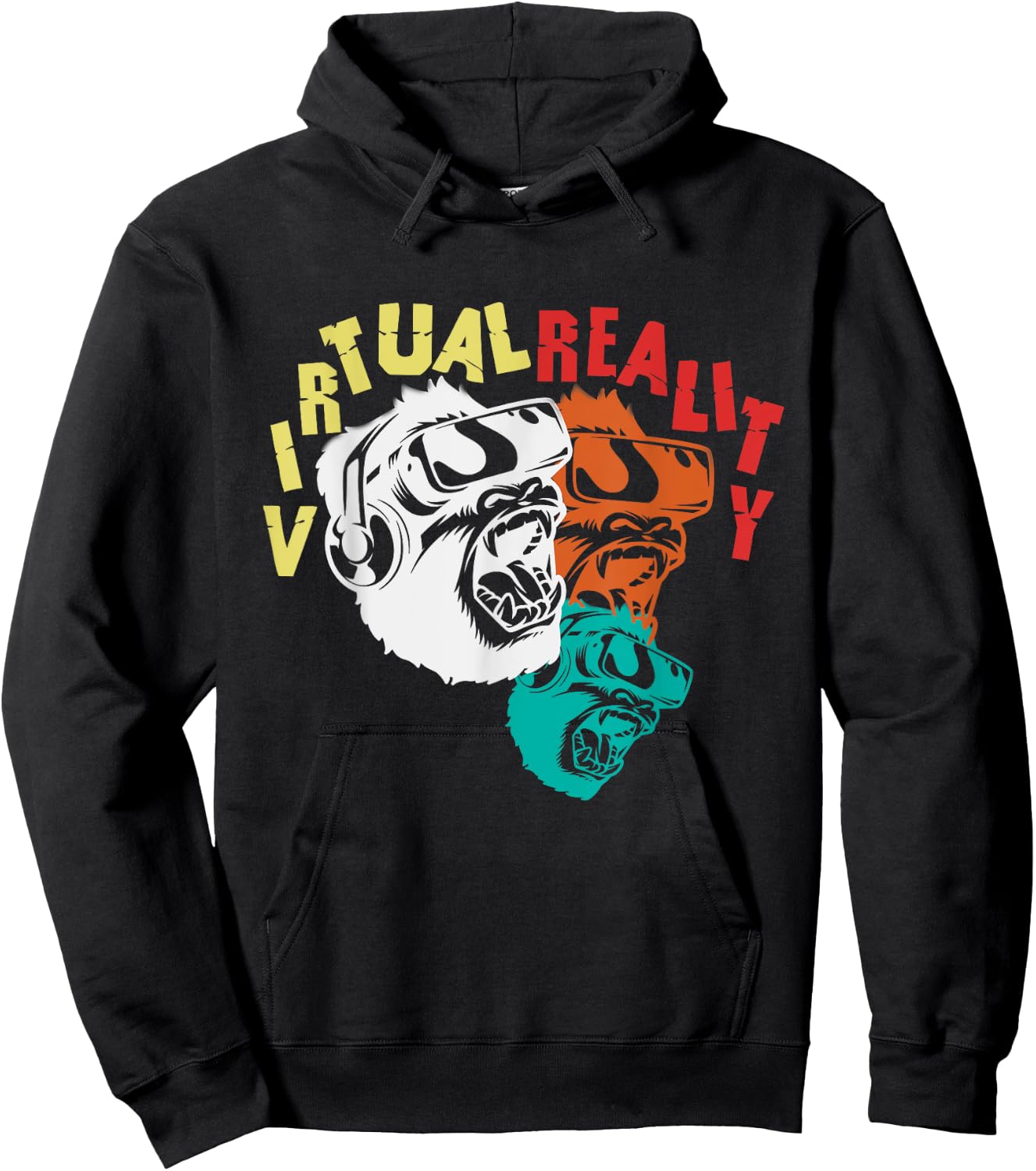 VR Virtual Reality Monkey Player Gamer Gorilla Gift Hoodie - Hoodie | Black