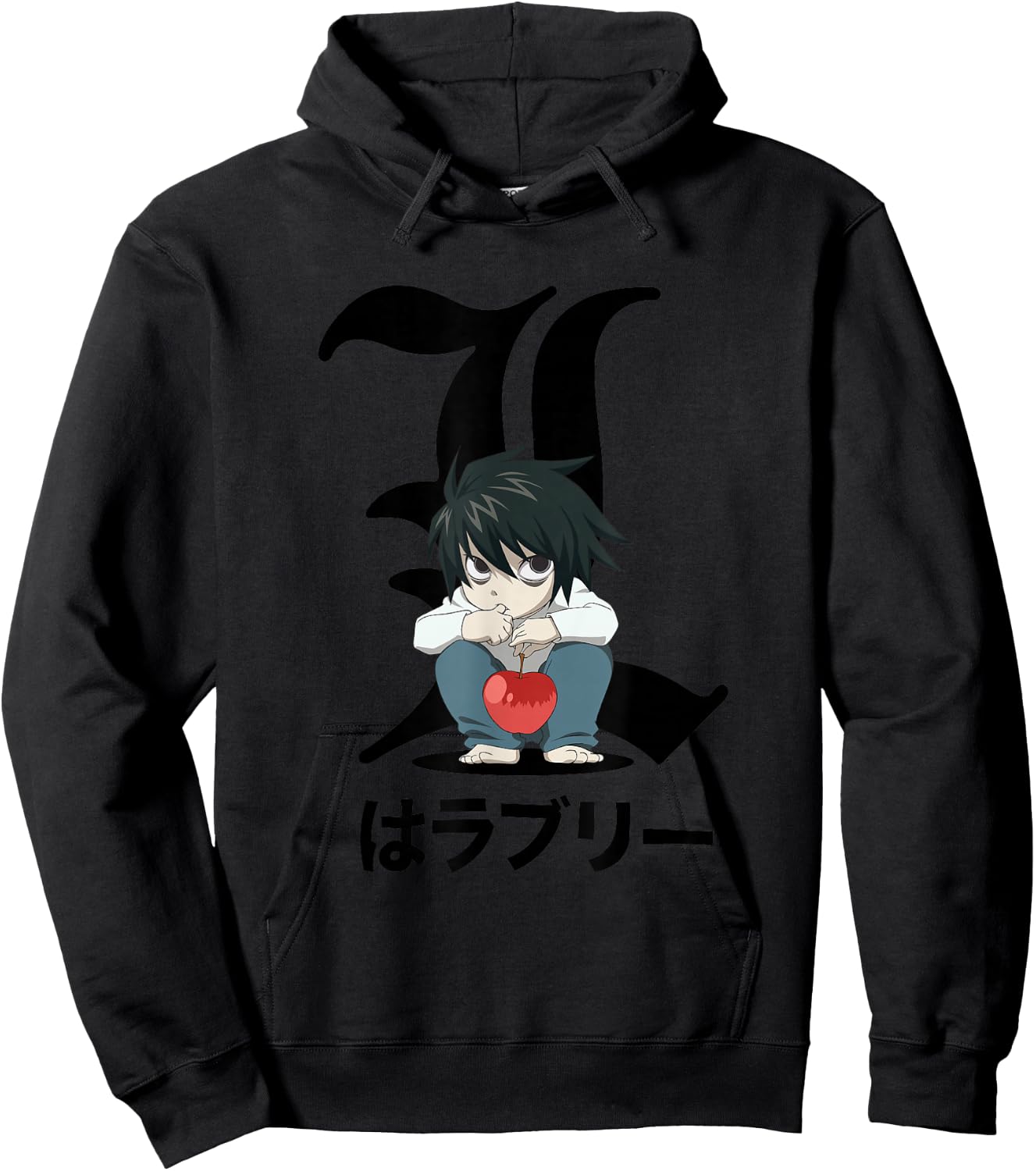 Death Note Crouching Chibi L Anime Hoodie - Hoodie | Black