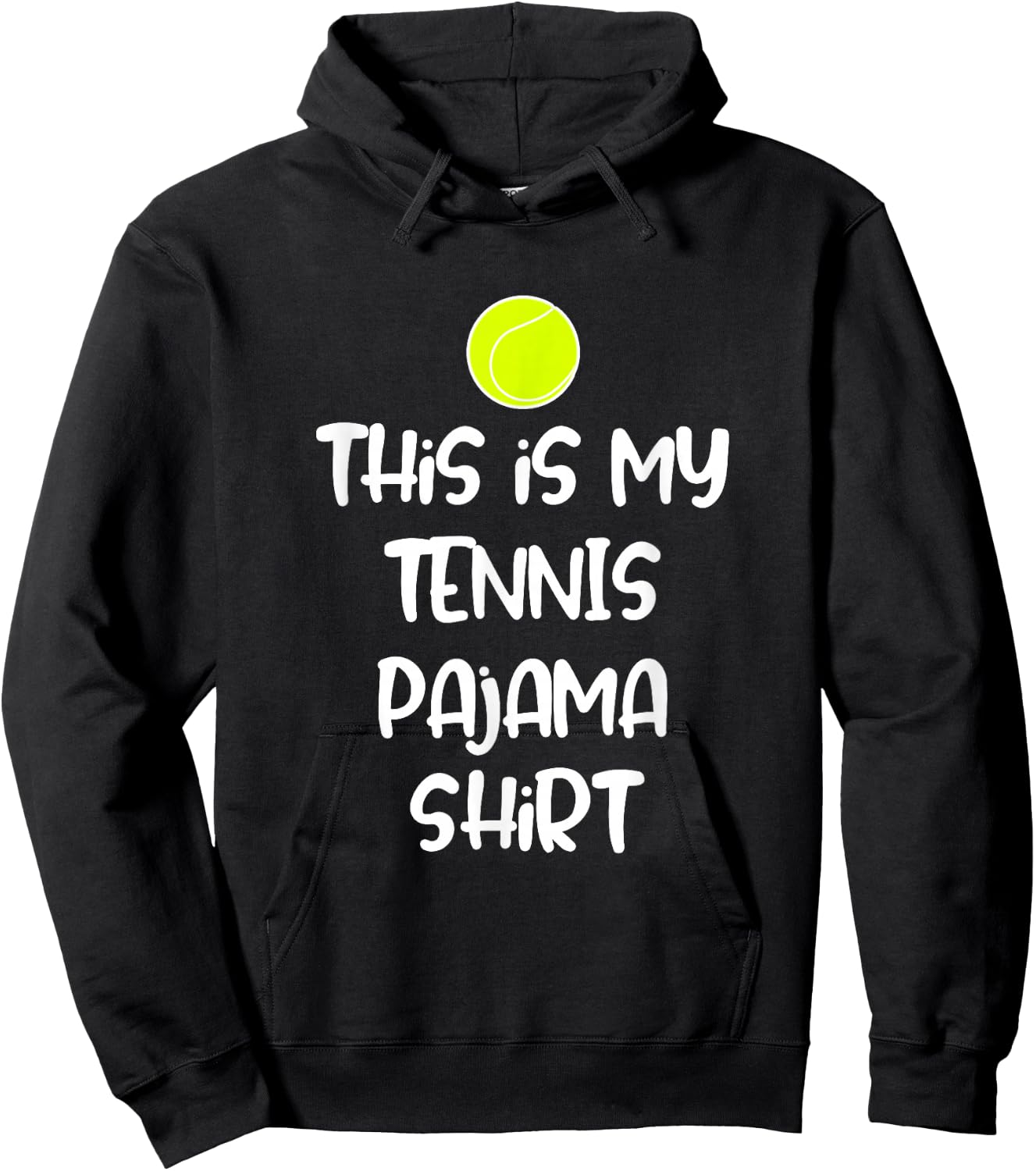 This is My Tennis Pajama Shirt for Teens Boys Girls Hoodie - Hoodie | Black