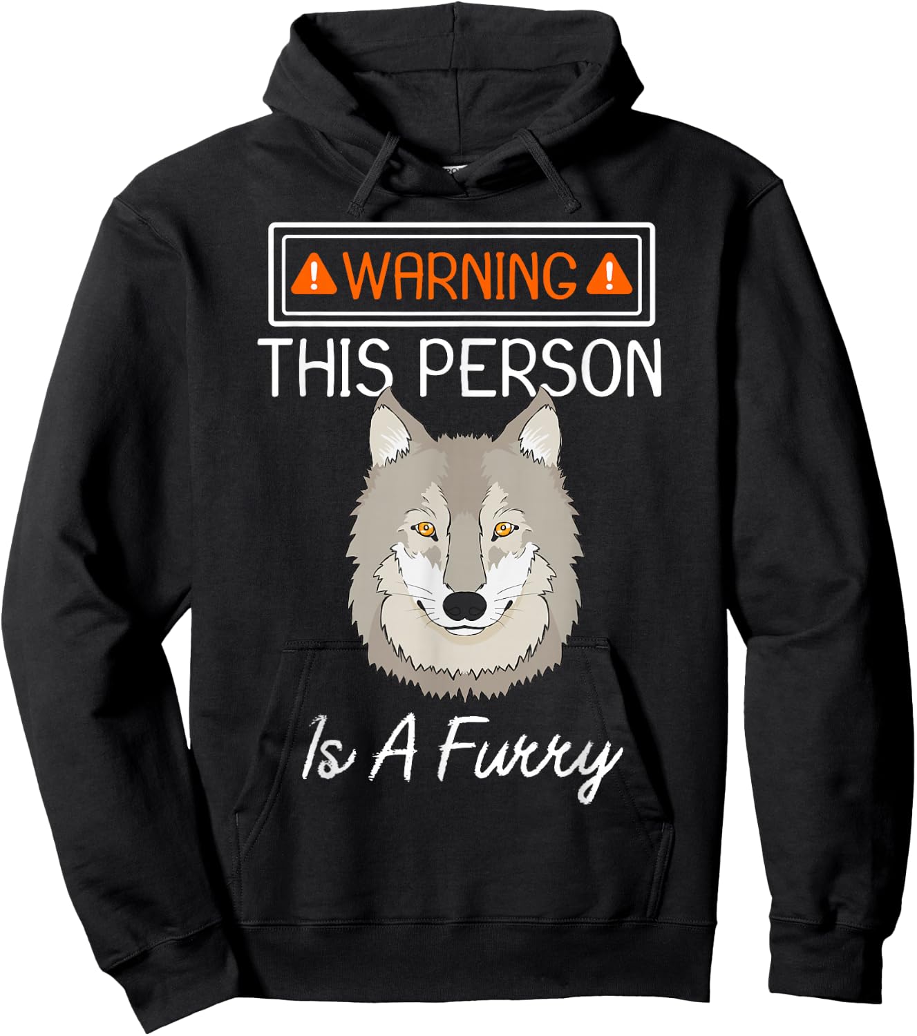 Warning This Person Is A Furry Fandom Furries Cosplay Design Hoodie - Hoodie | Black
