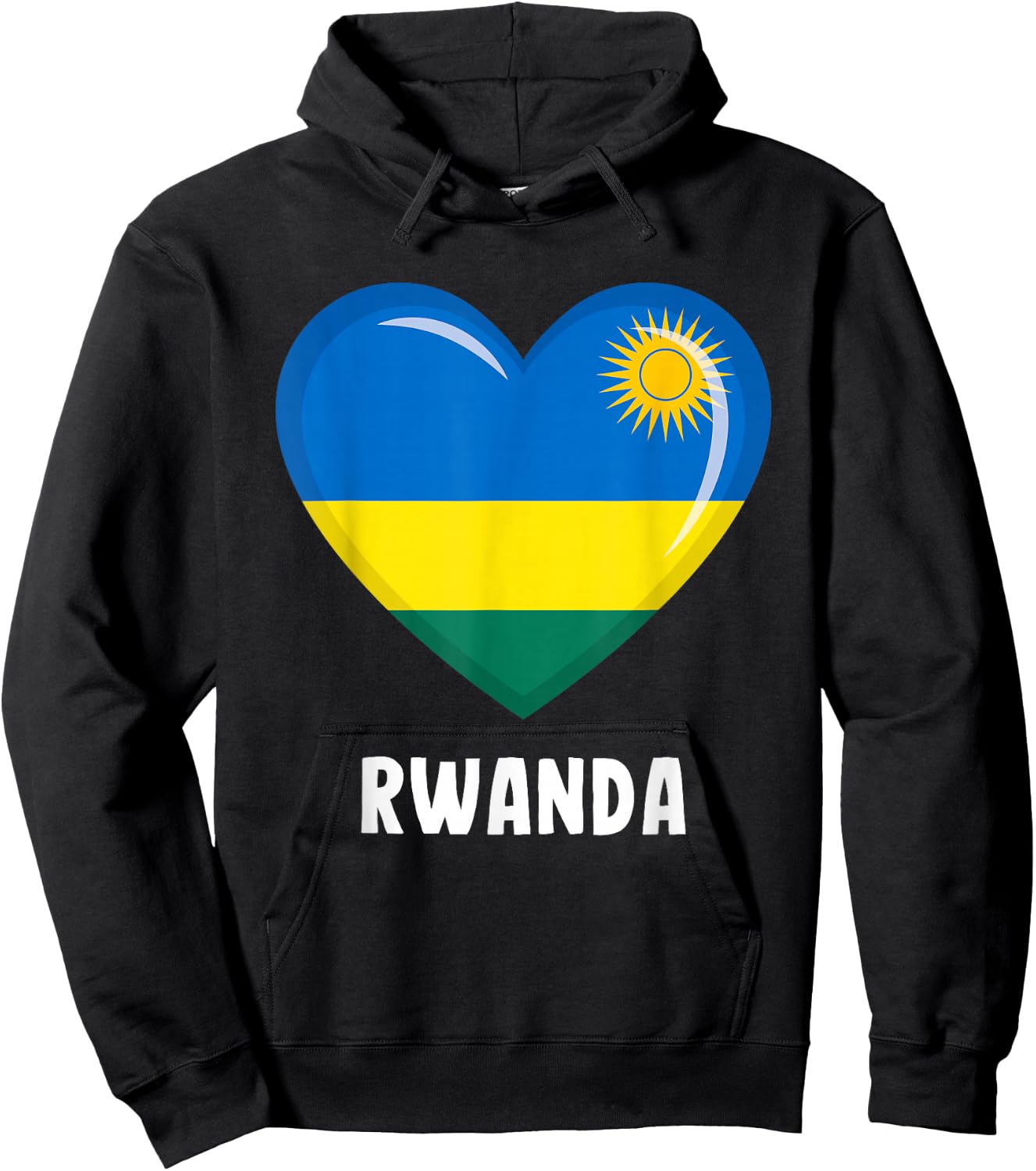 Rwanda flag jersey, Rwanda Hoodie - Hoodie | Black