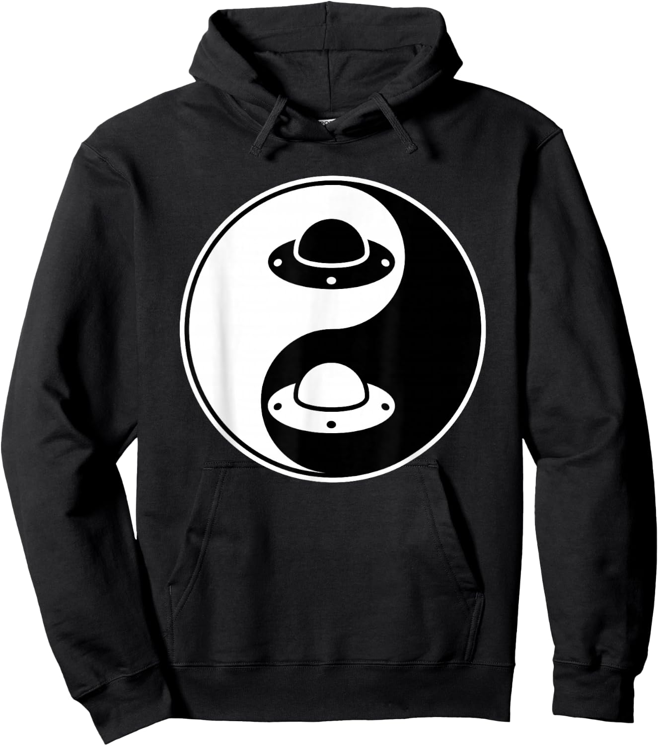 Yin Yang - Alien Ufo Paranormal - Buddhist Zhen Spiritual Hoodie - Hoodie | Black