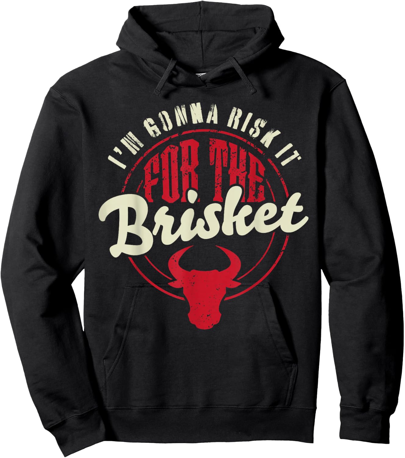 RISK IT FOR THE BRISKET Funny Meat Smoker Barbecue Chef BBQ Hoodie - Hoodie | Black