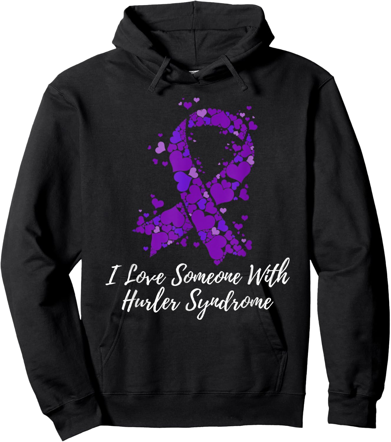 I Love Someone With Hurler Syndrome Awareness Hoodie - Hoodie | Black