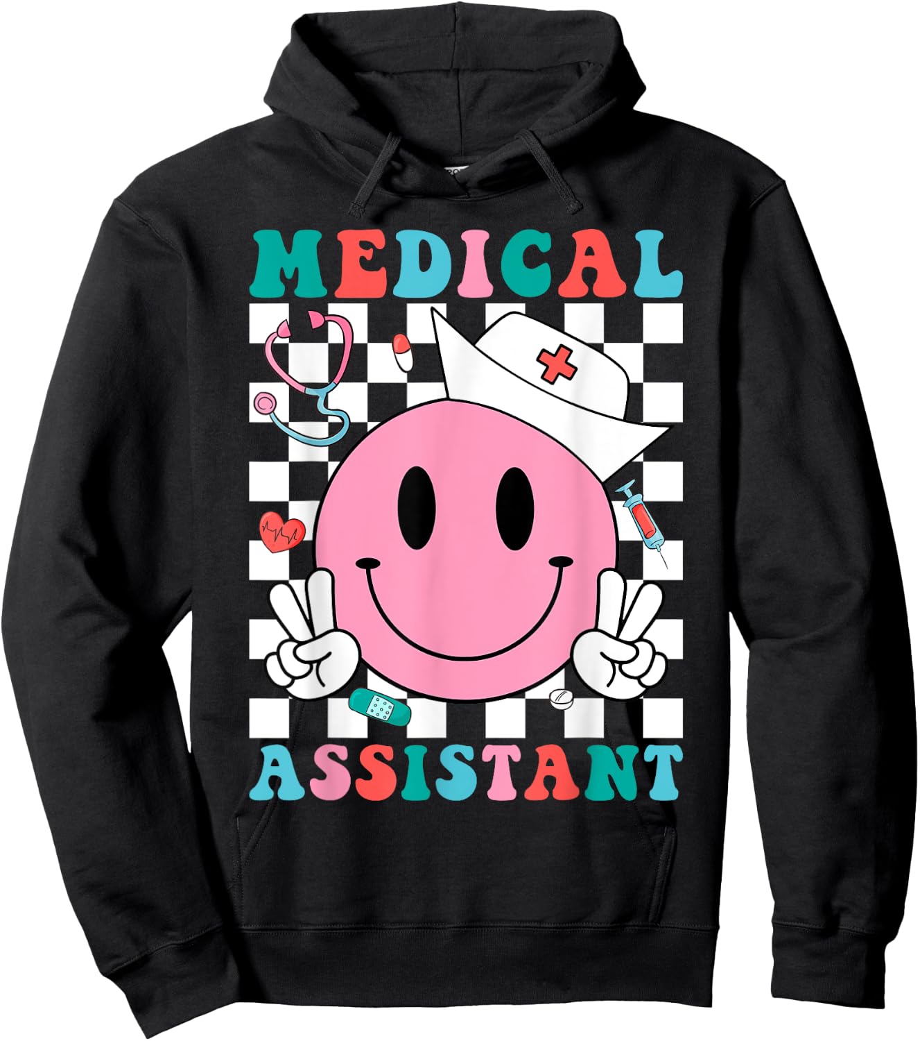 Funny Medical Assistant MA CMA Nursing Doctor Assistant Hoodie - Hoodie | Black