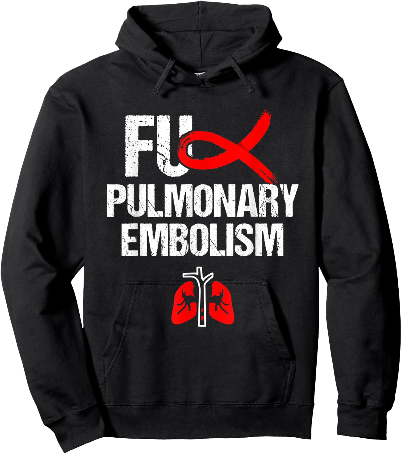 Pulmonary Embolism Awareness Warrior PE Supporter Hoodie - Hoodie | Black