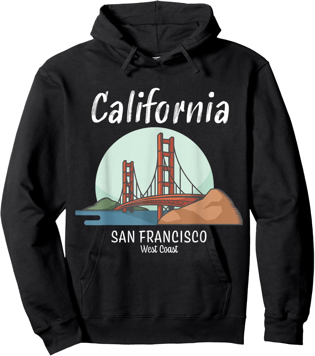 Golden Gate Bridge Gift Design | California | San Francisco Hoodie - Hoodie | Black