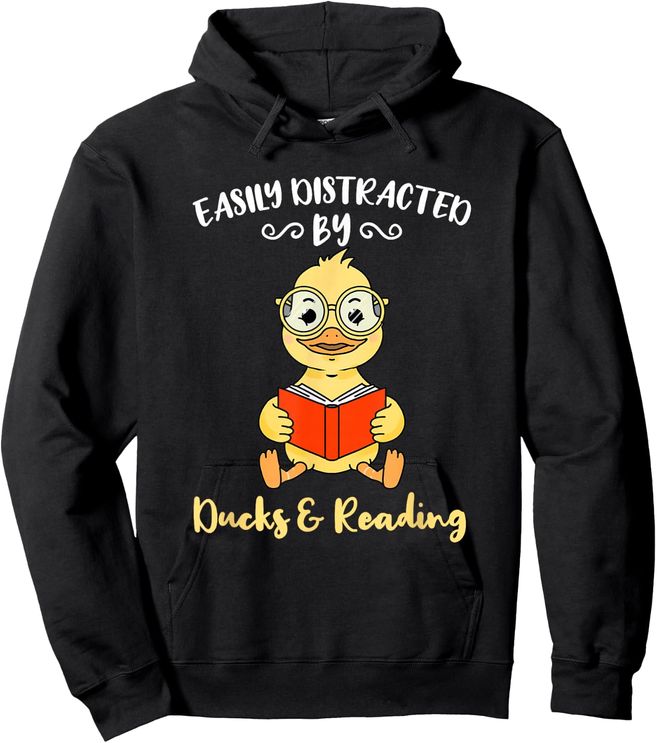 Easily Distracted By Ducks And Reading Librarian Hoodie - Hoodie | Black