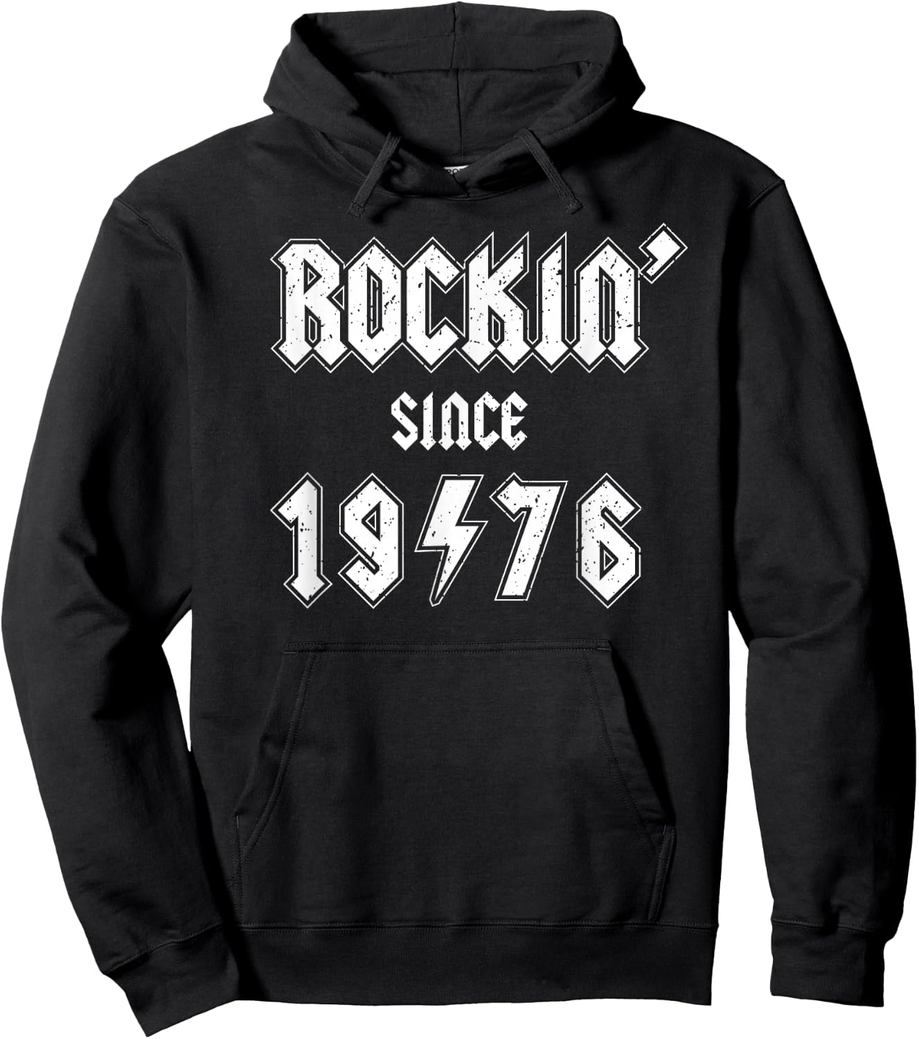 rockin' since 1976, generation X rocker celebrate birth year Hoodie - Hoodie | Black