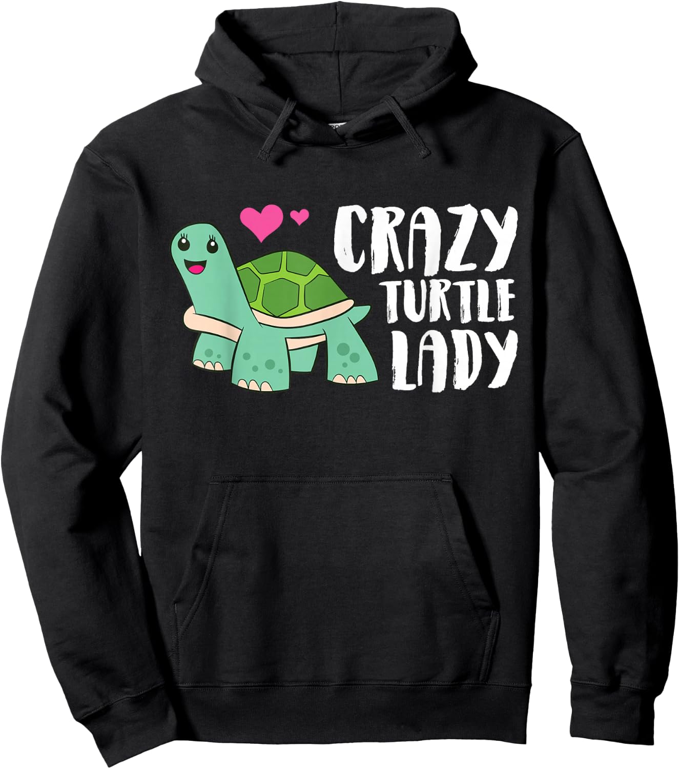 Crazy Turtle Lady Women Turtle Girl Hoodie - Hoodie | Black