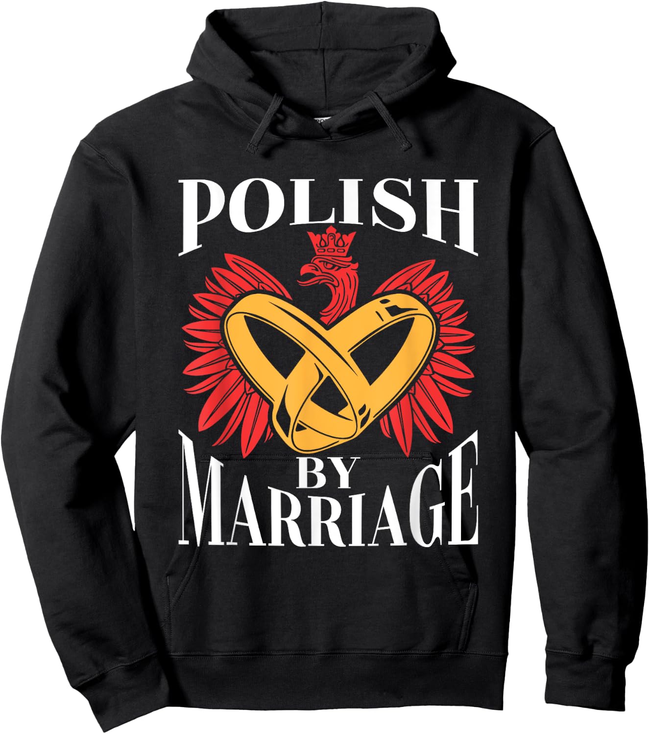 Polish By Marriage Poland Eagle Polish Husband Wife Hoodie - Hoodie | Black