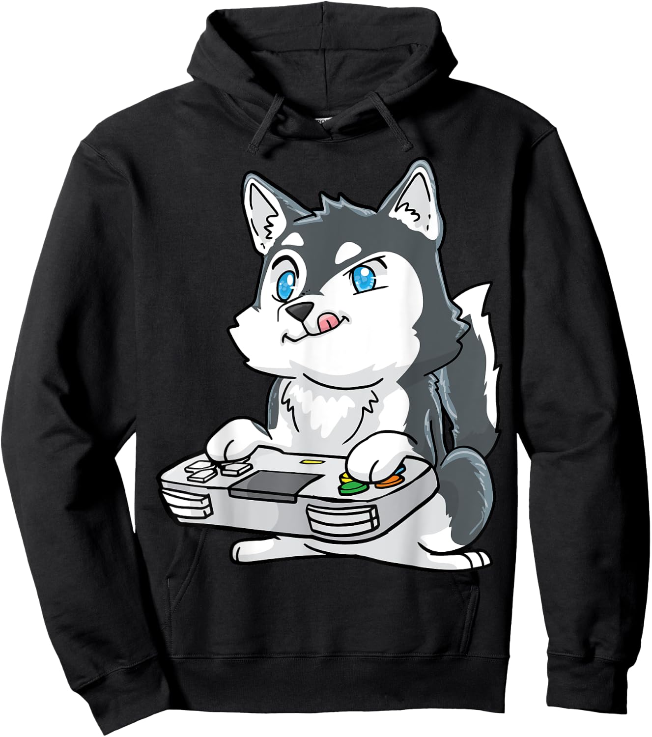 Siberian Husky Gaming Kawaii Gift Gamers and Dog Lovers Hoodie - Hoodie | Black
