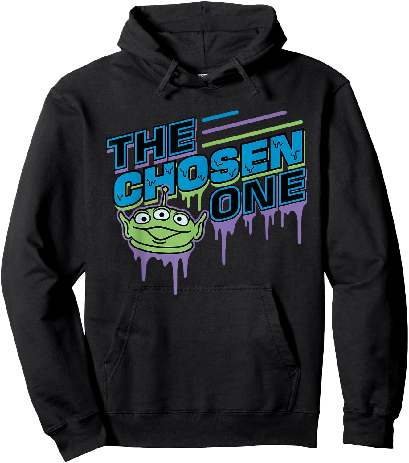 Toy Story Alien The Chosen One Melting Letters Hoodie - Hoodie | Black