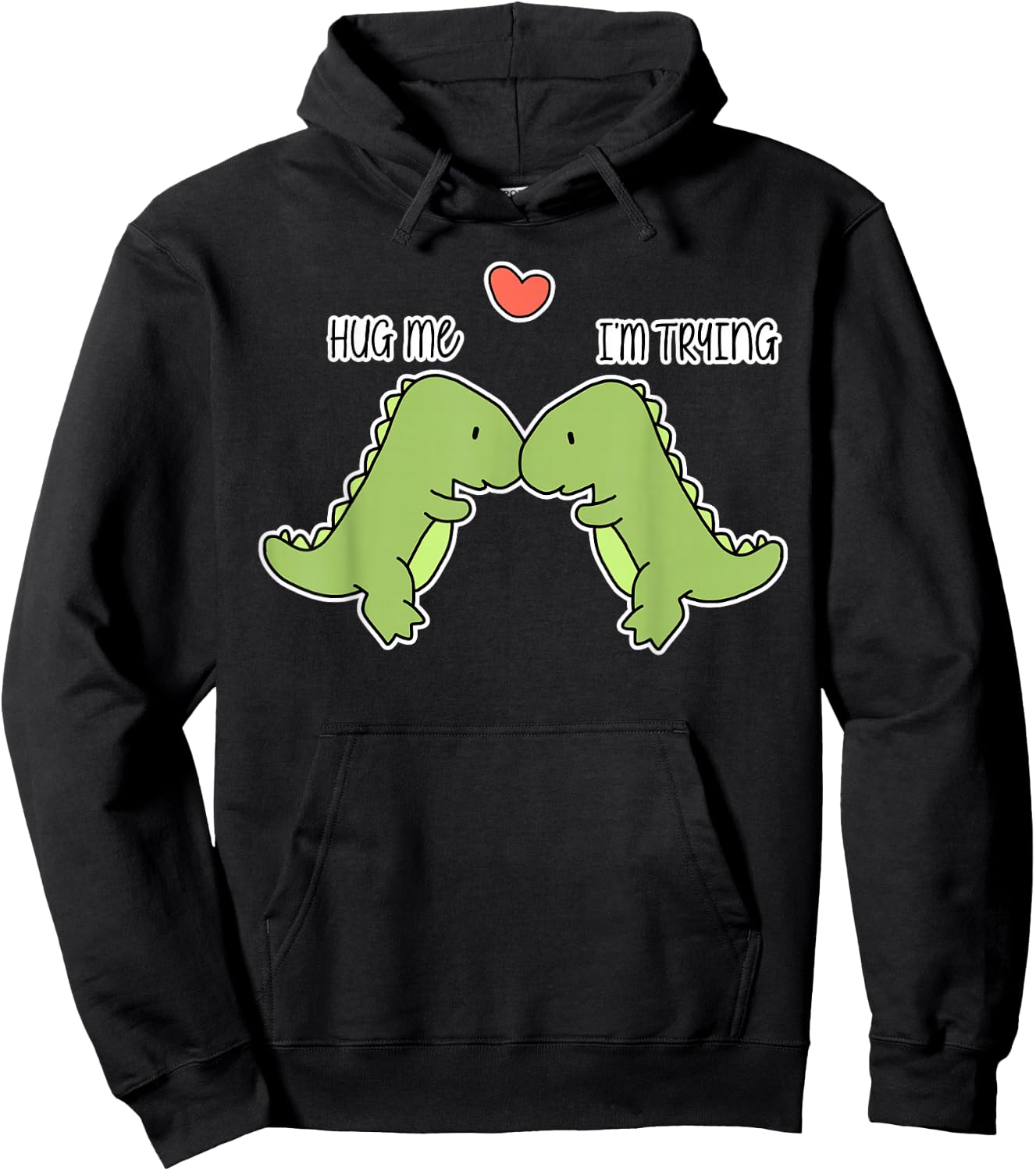Dinosaur hug me Hoodie - Hoodie | Black