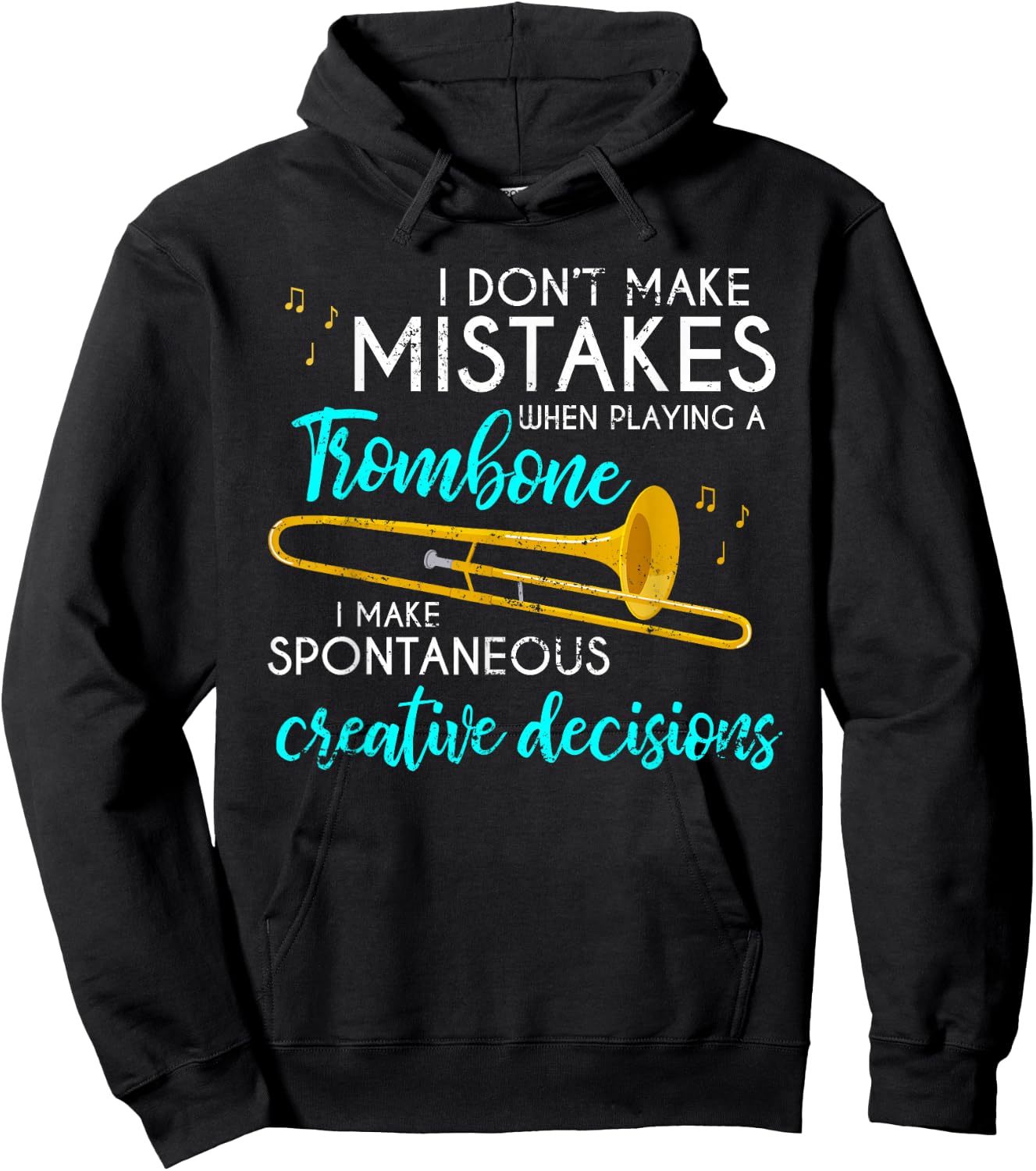 Orchestra Musician Gift Funny Trombone Hoodie - Hoodie | Black